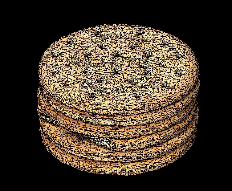 Rich Tea Biscuits Low-poly 3D model_1