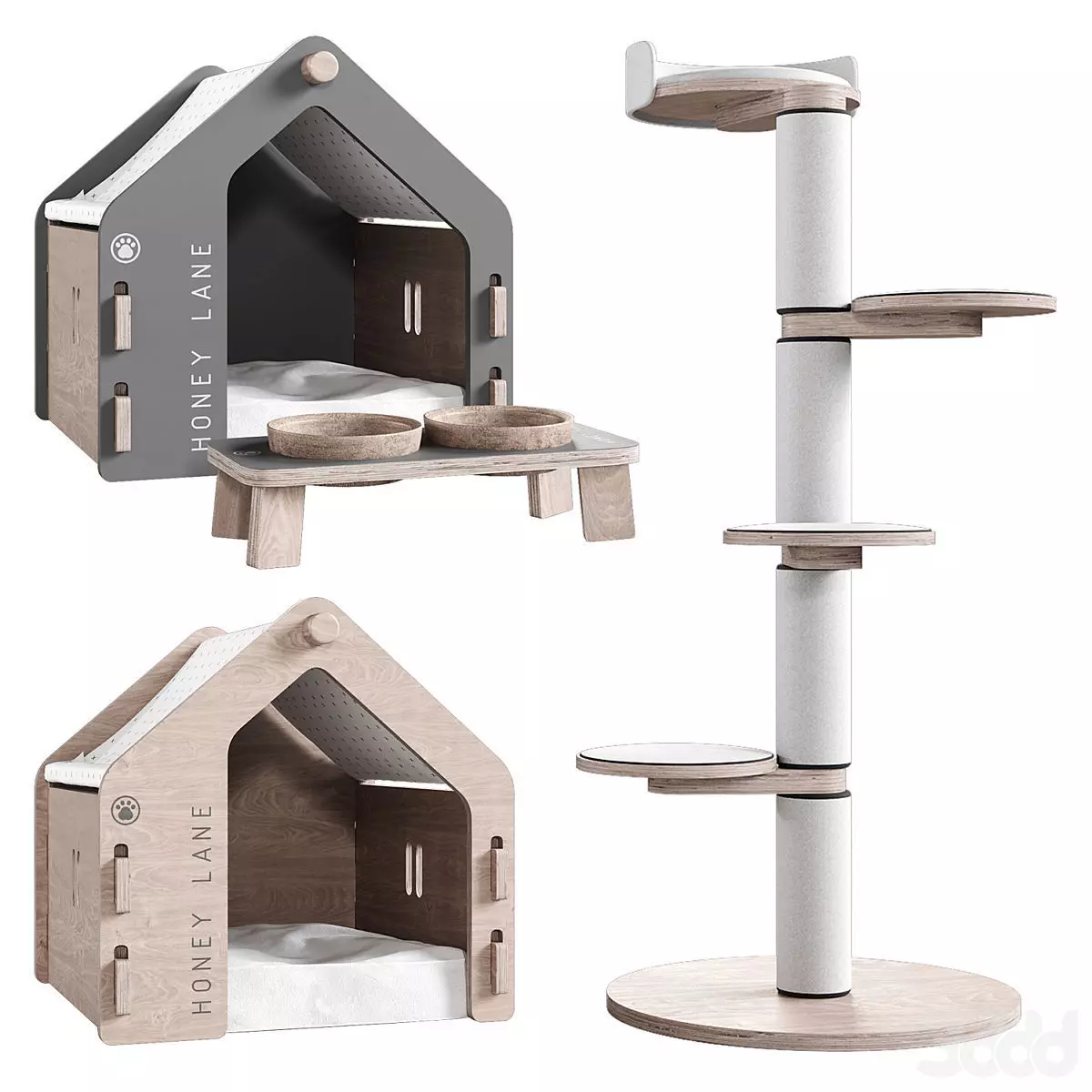 Accessories for cats and dogs 3D model