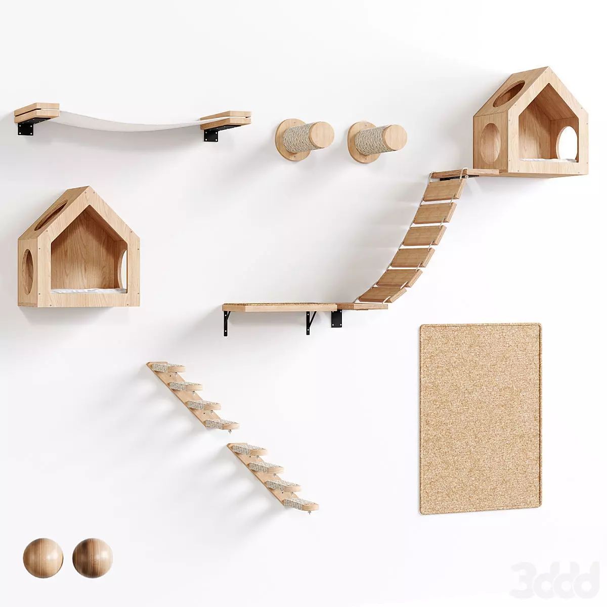 Accessories for cats and dogs 2 3D model