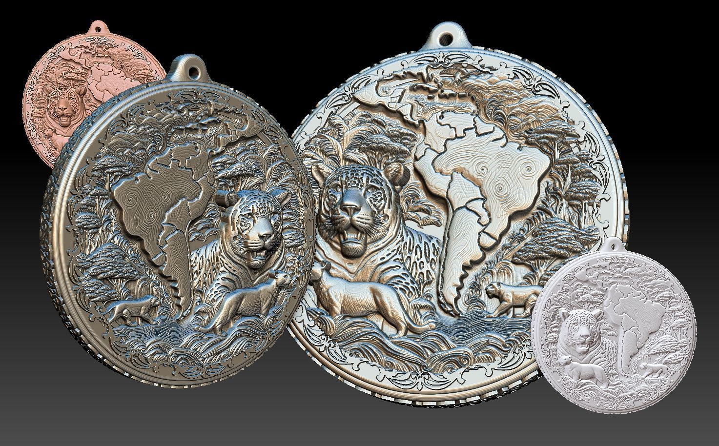 HM Wild South America Keychain 005 3D print model_12