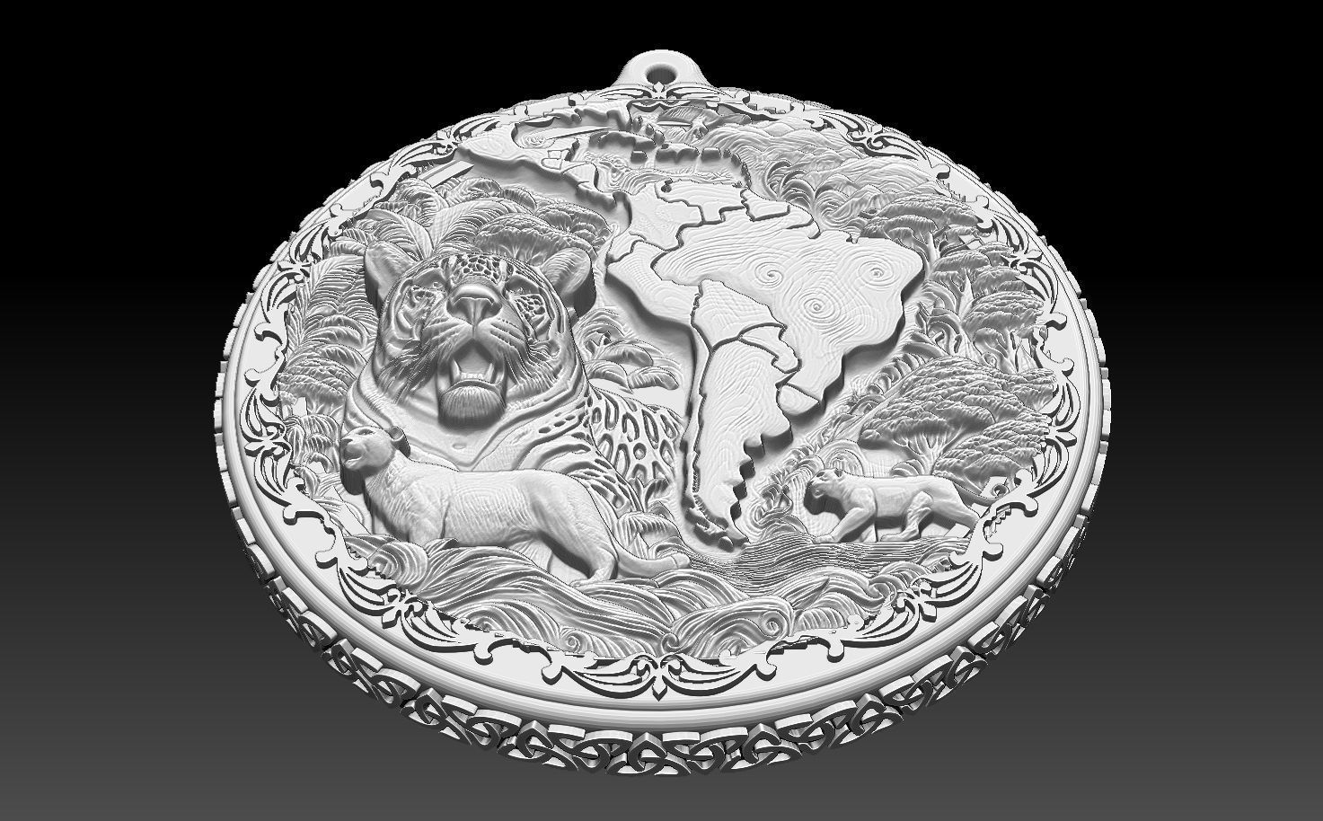 HM Wild South America Keychain 005 3D print model_3