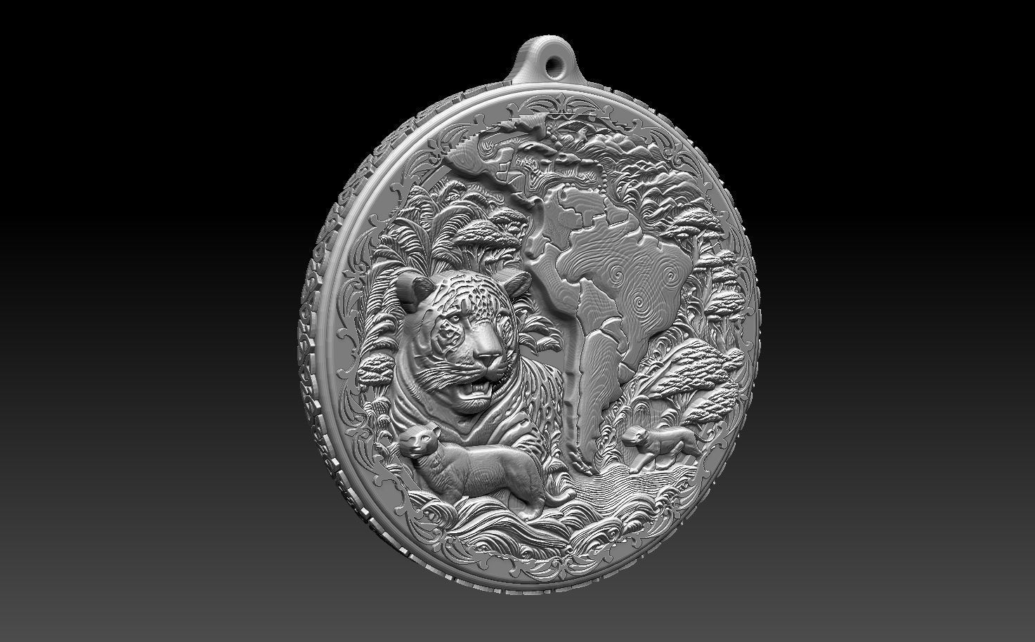 HM Wild South America Keychain 005 3D print model_2