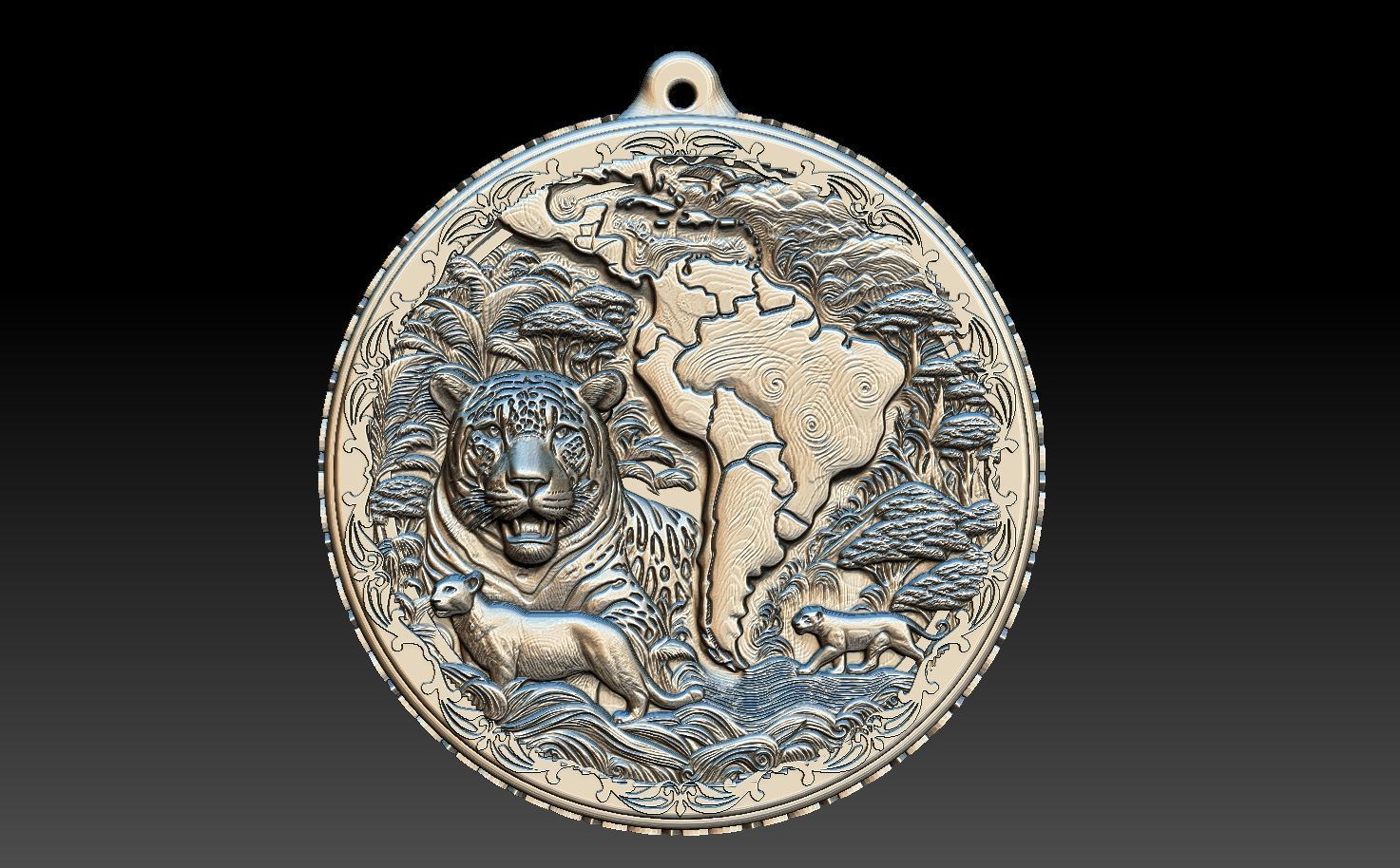 HM Wild South America Keychain 005 3D print model_11