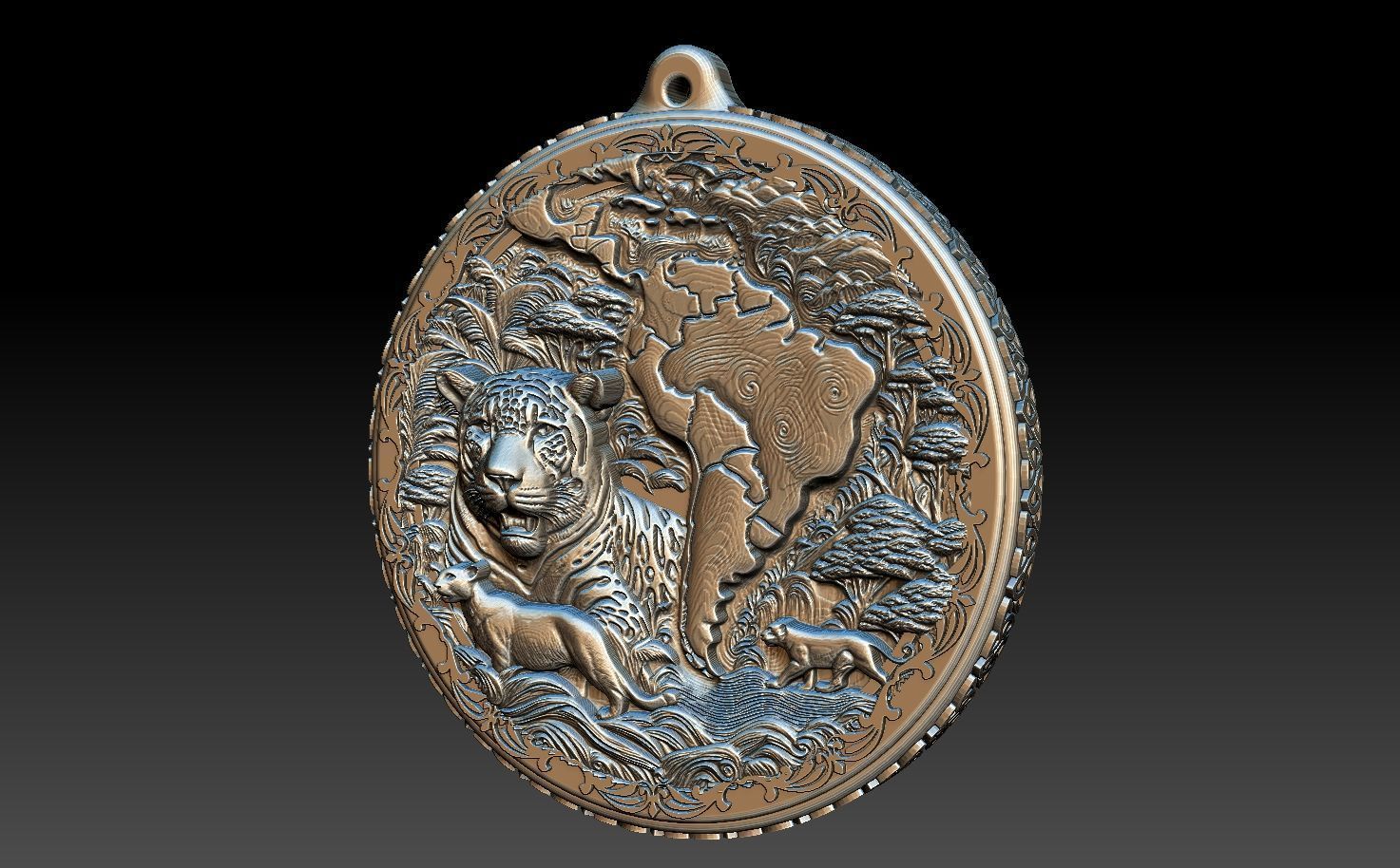 HM Wild South America Keychain 005 3D print model_10