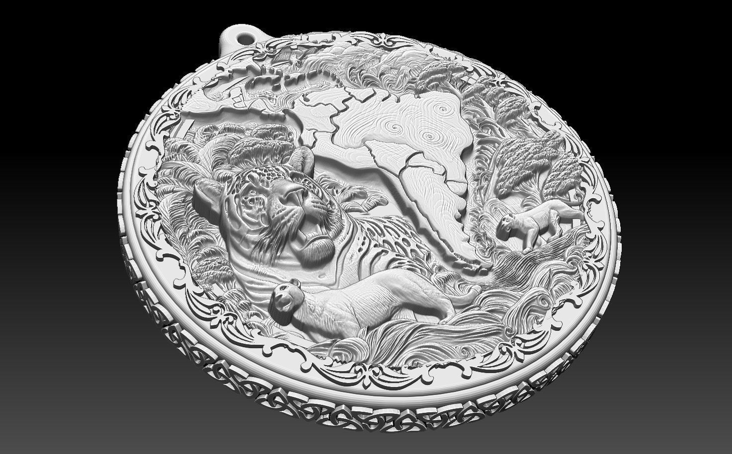 HM Wild South America Keychain 005 3D print model_5