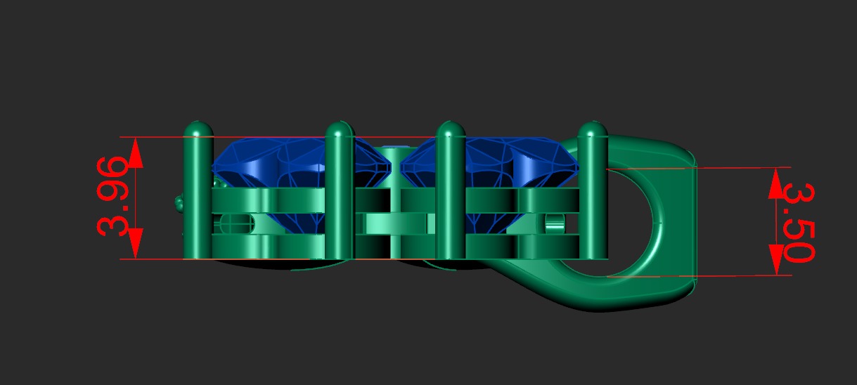 CLOVER PENDANT WITH STONES Printable Model 3D print model_3