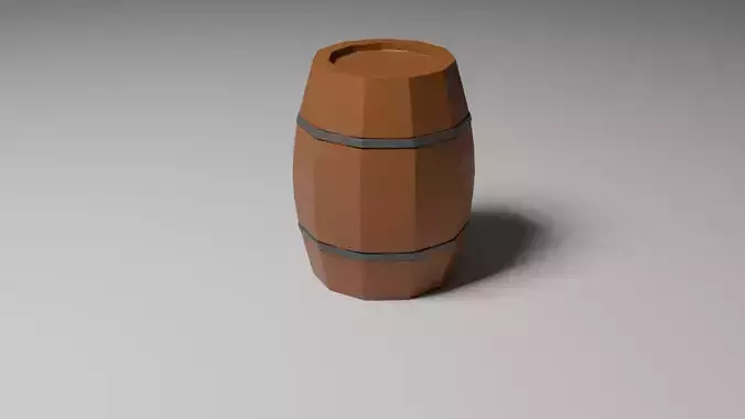 LowPoly Barrel Game Ready