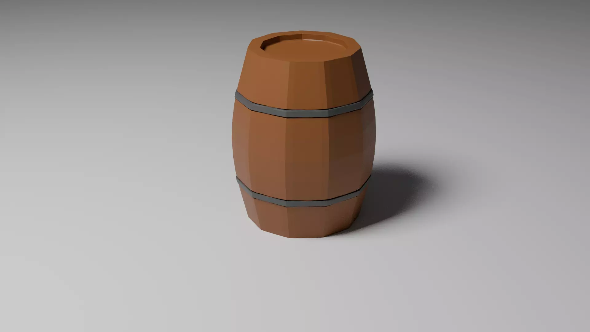 LowPoly Barrel Game Ready Free low-poly 3D model_0