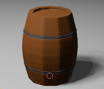 LowPoly Barrel Game Ready Free low-poly 3D model_1