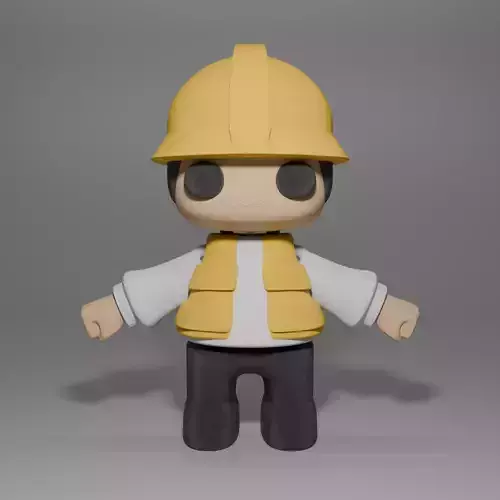 3D Printable Flexi Construction Worker