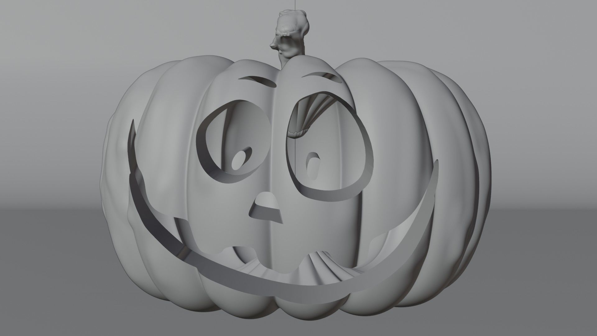 3D Bobo Pumpkin Face 3D model_4