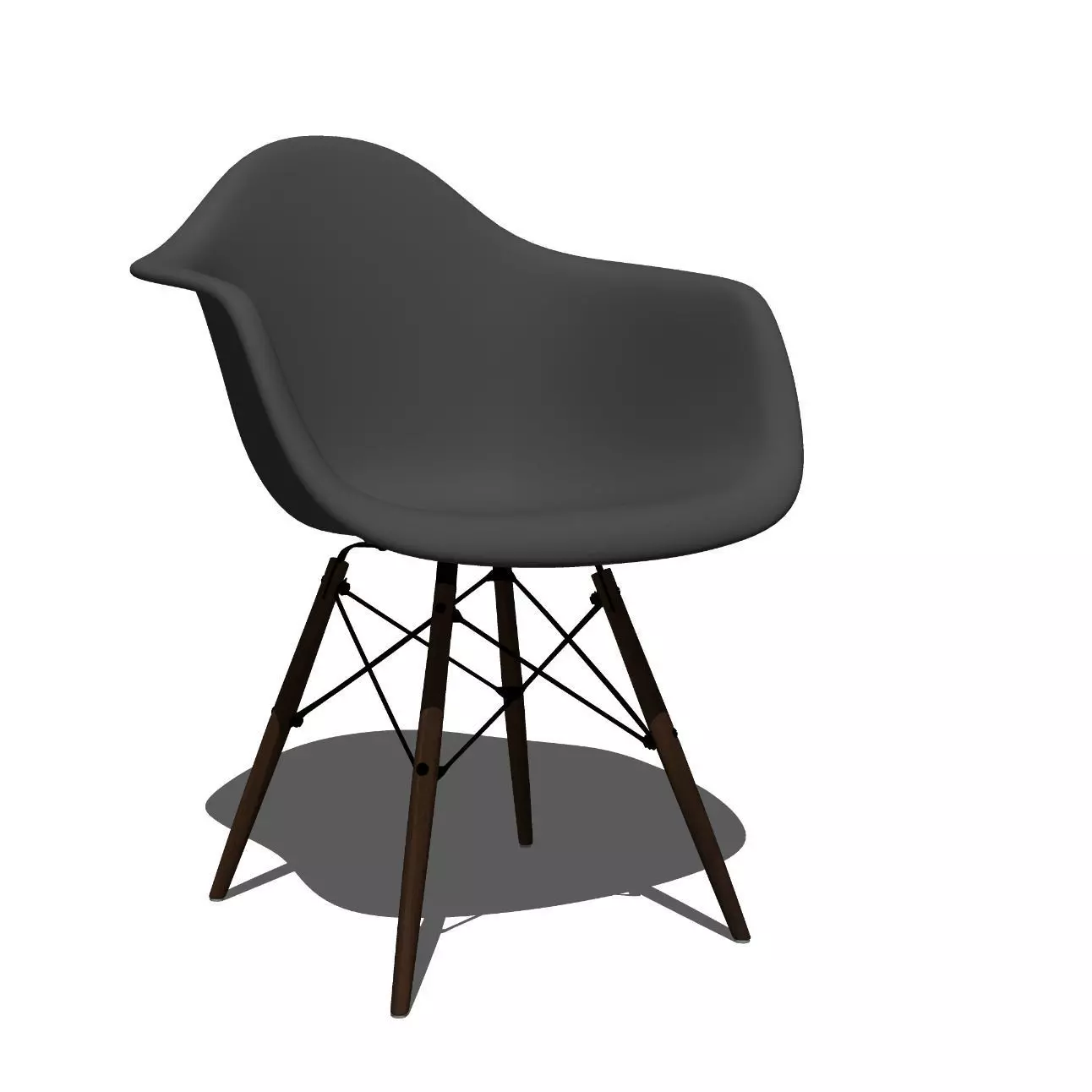 Armchair Daw by Vitra Eames 3D model
