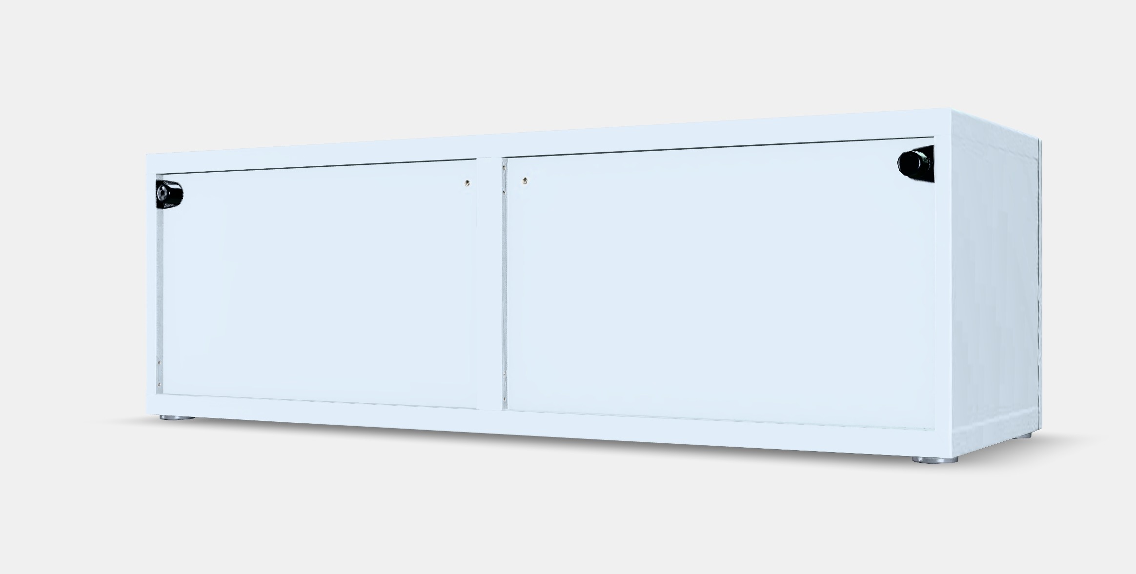 BESTA Shelf with doors Low-poly 3D model_7