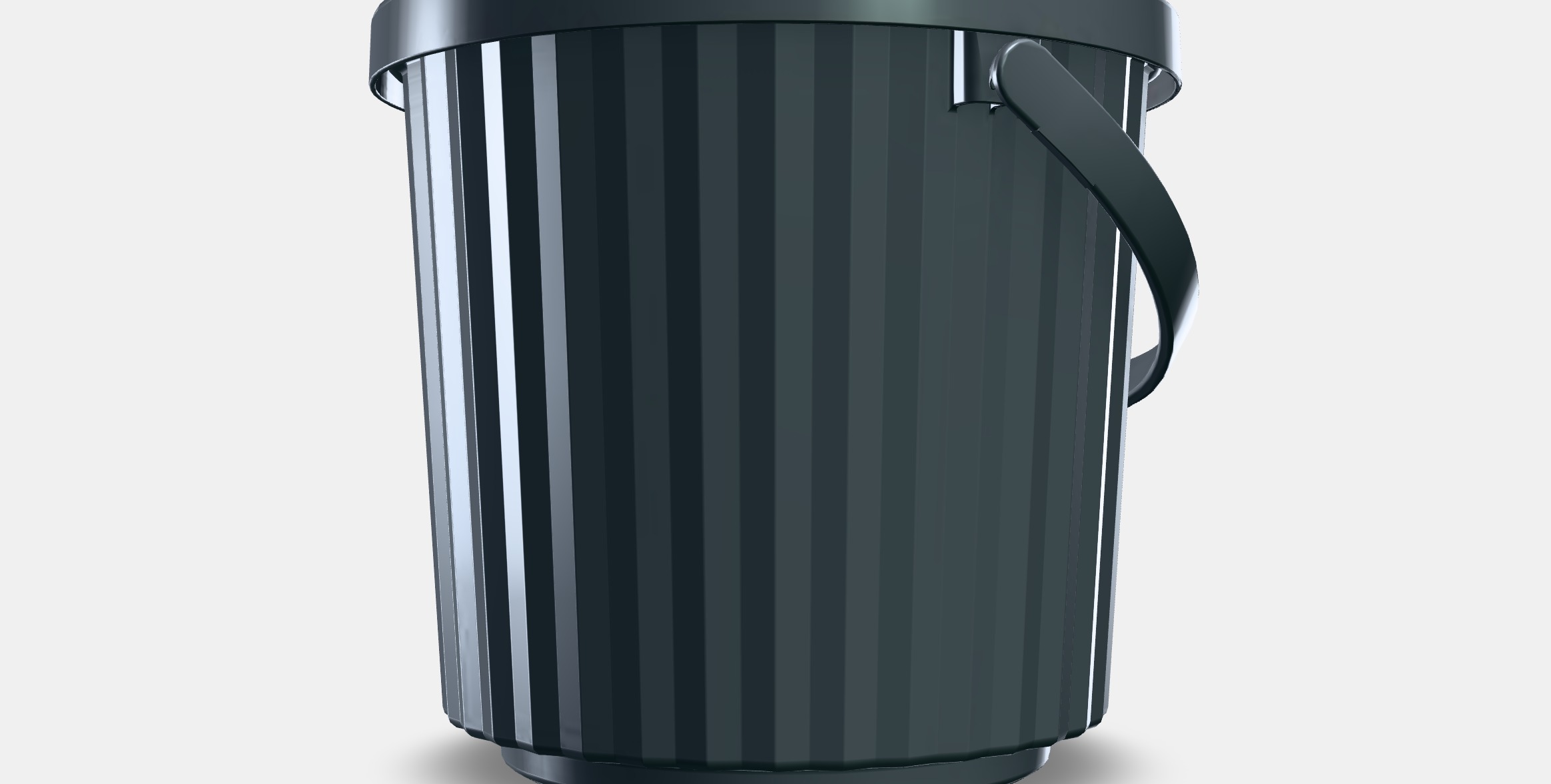 POND Container with lid 1 Low-poly 3D model_9