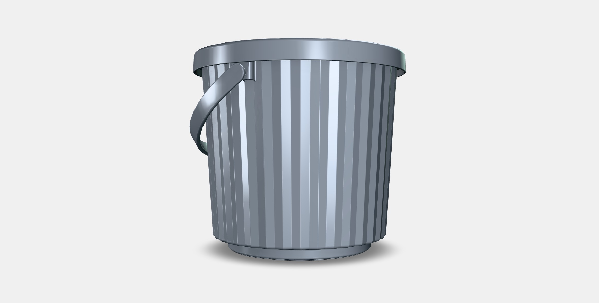 POND Container with lid 1 Low-poly 3D model_5