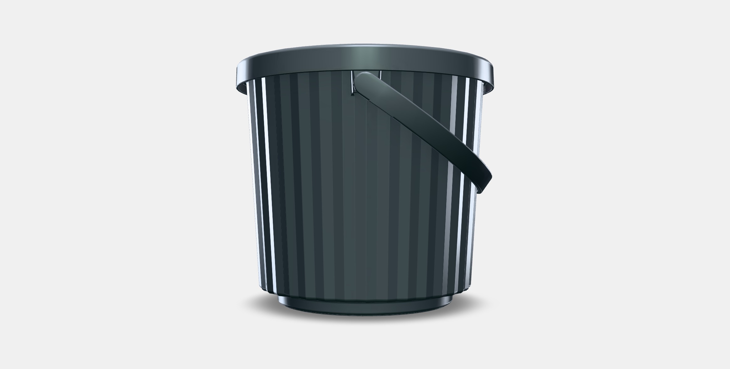 POND Container with lid 1 Low-poly 3D model_10