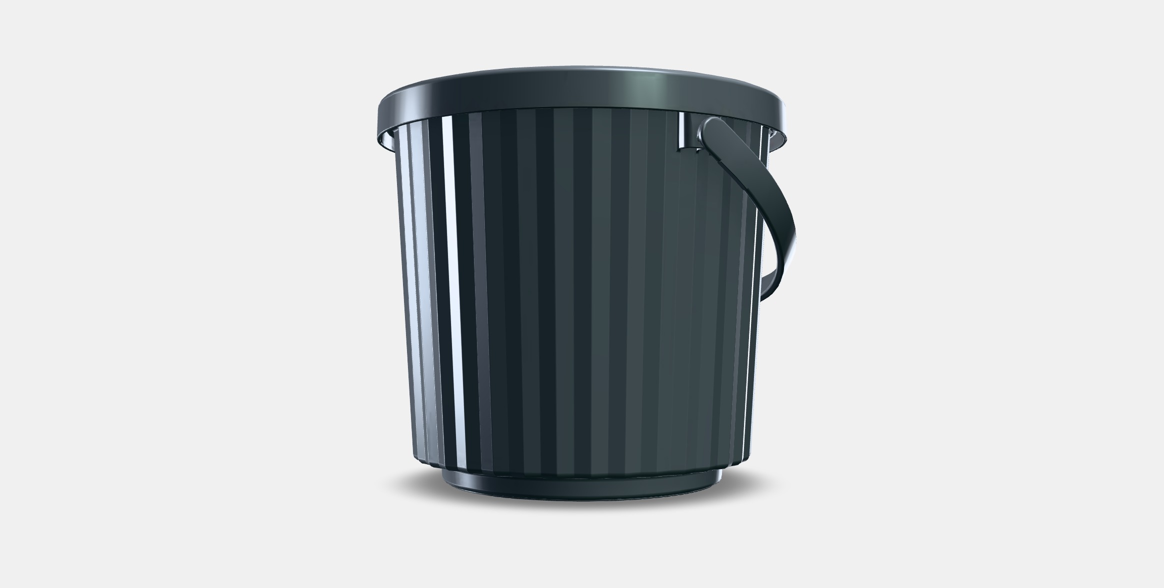 POND Container with lid 1 Low-poly 3D model_3