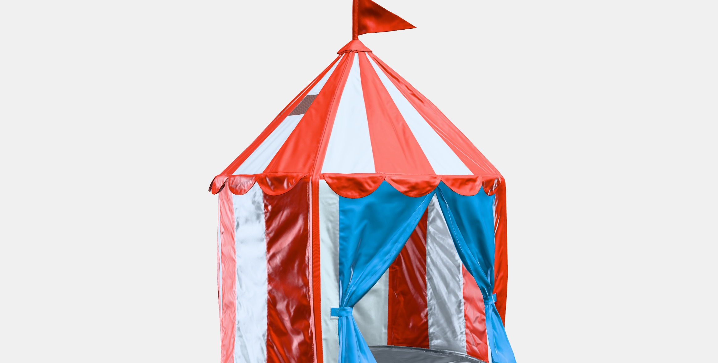 CIRCUS TENT Tent Low-poly 3D model_9