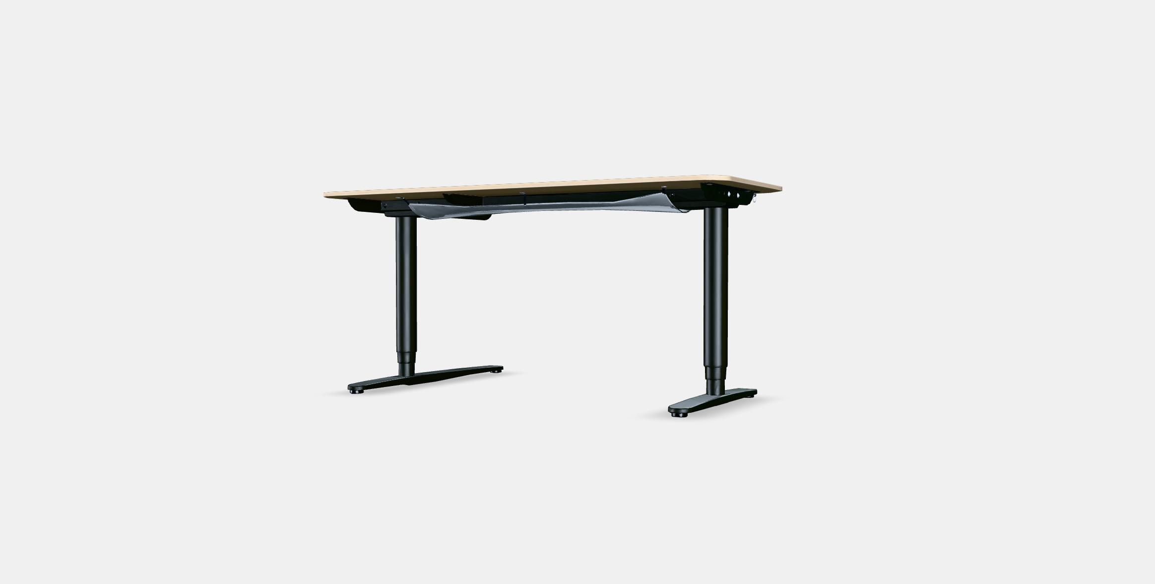 BEKANT Corner desk right sit-stand 3 Low-poly 3D model_4