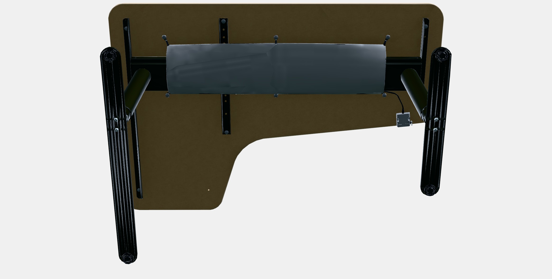 BEKANT Corner desk right sit-stand 3 Low-poly 3D model_9