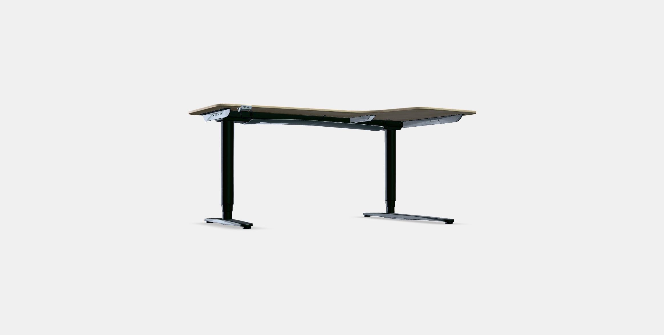 BEKANT Corner desk right sit-stand 3 Low-poly 3D model_2