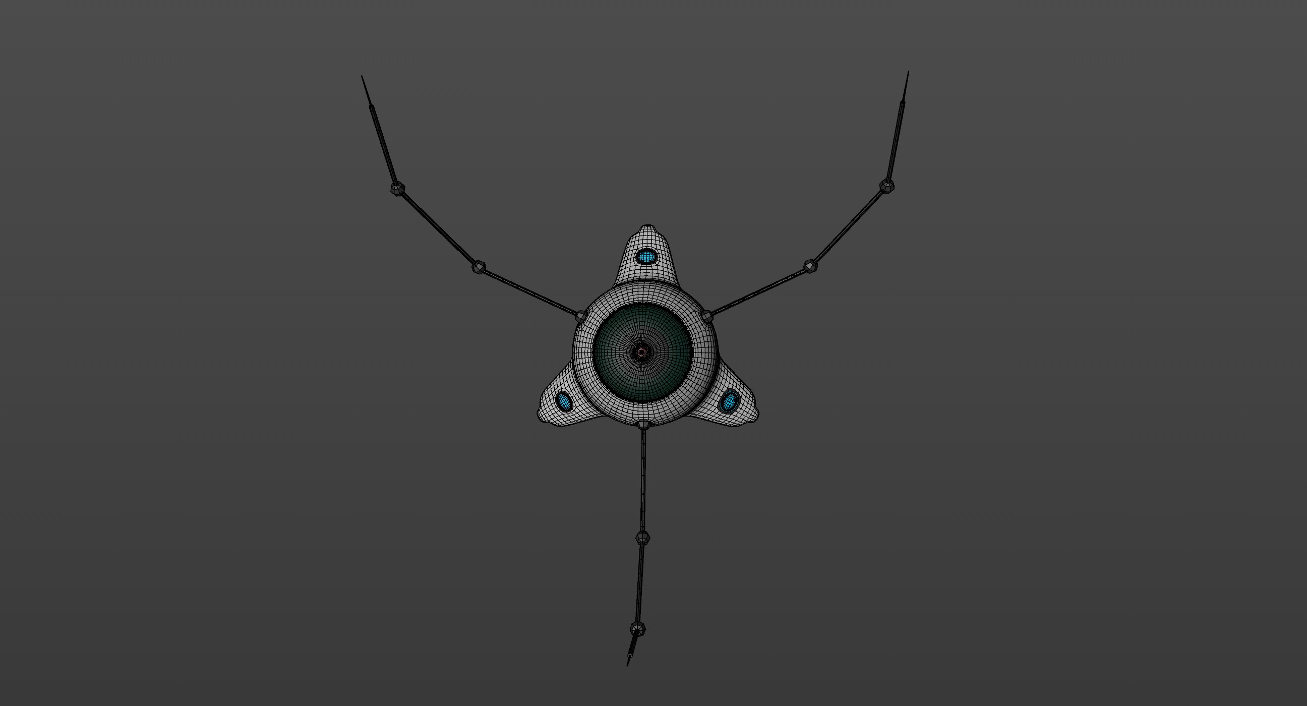 Micro cell Nanobot Low-poly 3D model_6