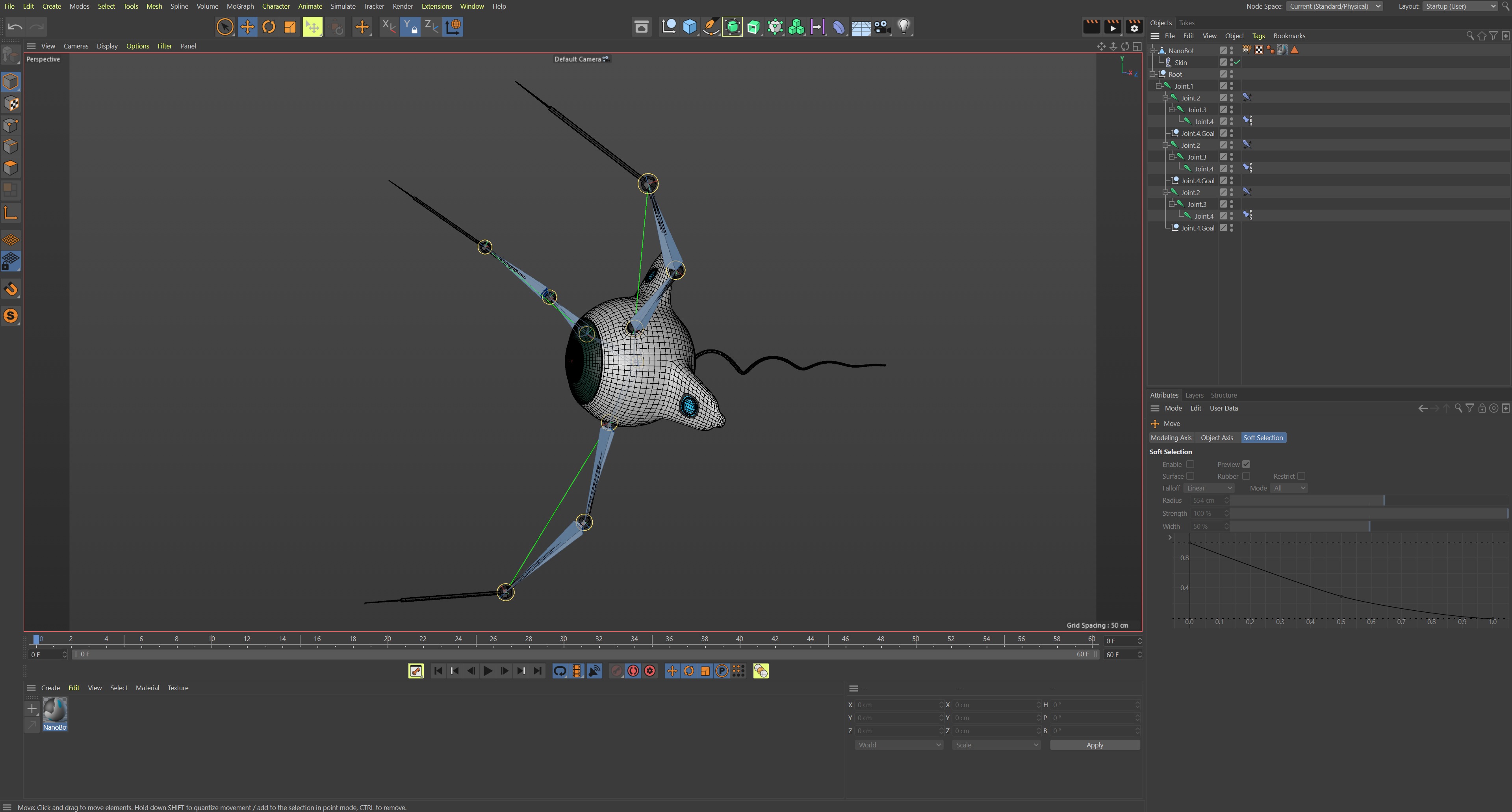 Micro cell Nanobot Low-poly 3D model_10