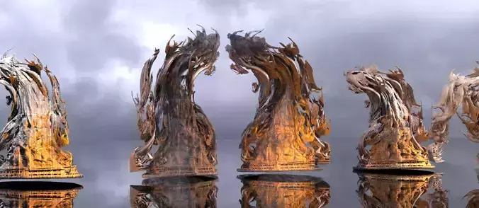 Dantes Raised holy statue collection