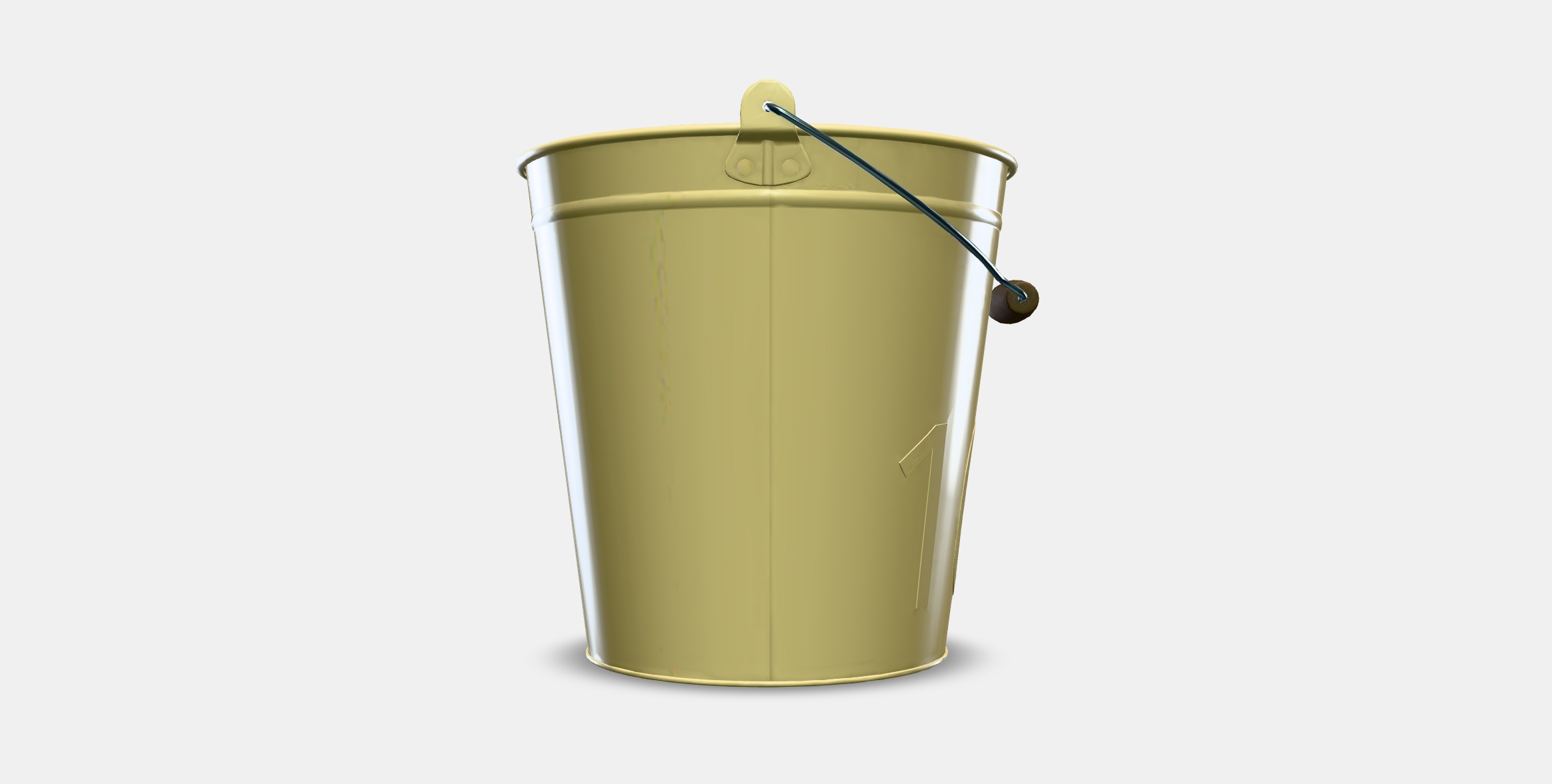 AKERBAR Bucket-plant pot Low-poly 3D model_10