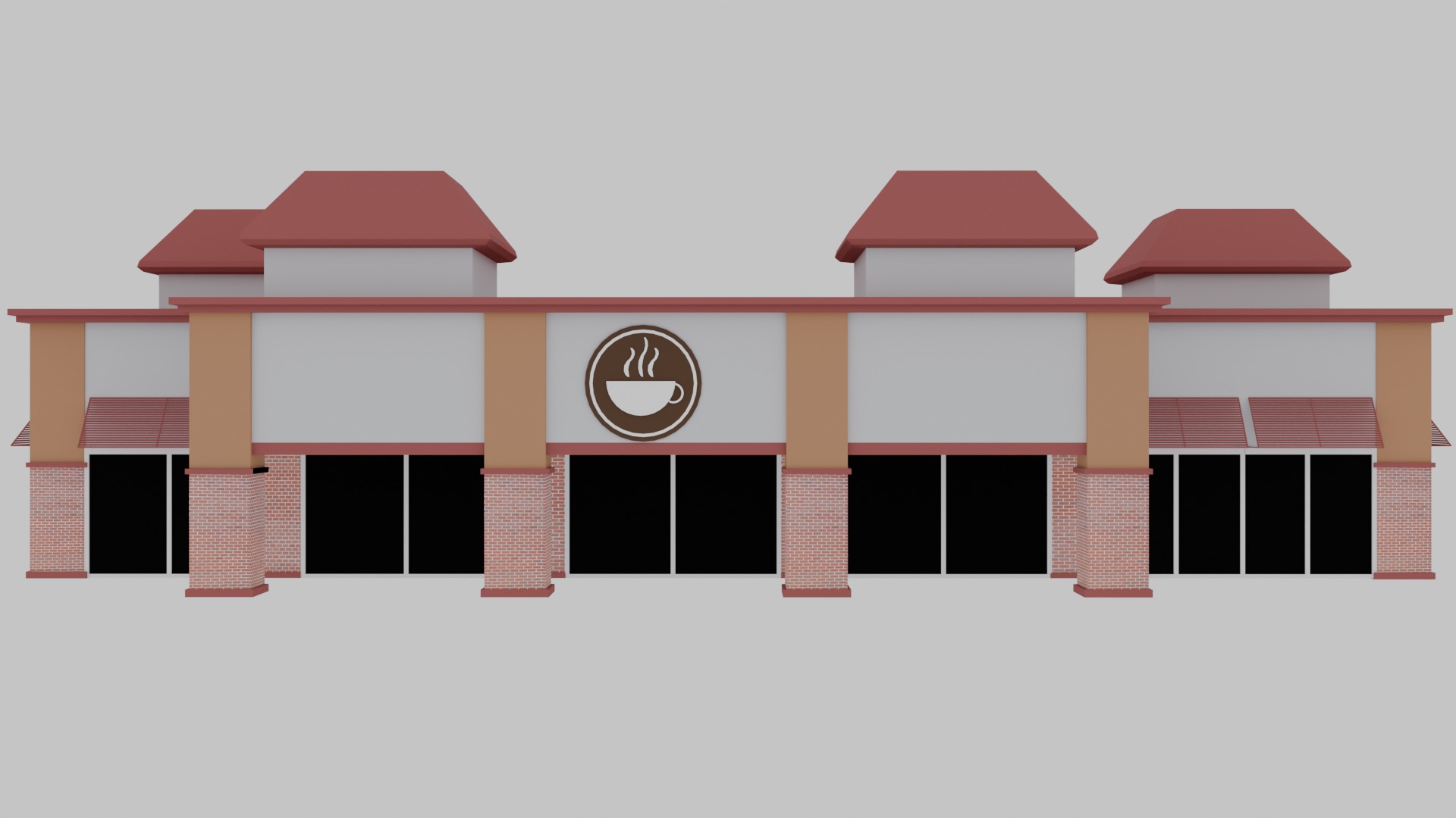 LowPoly Plaza 3D model_3