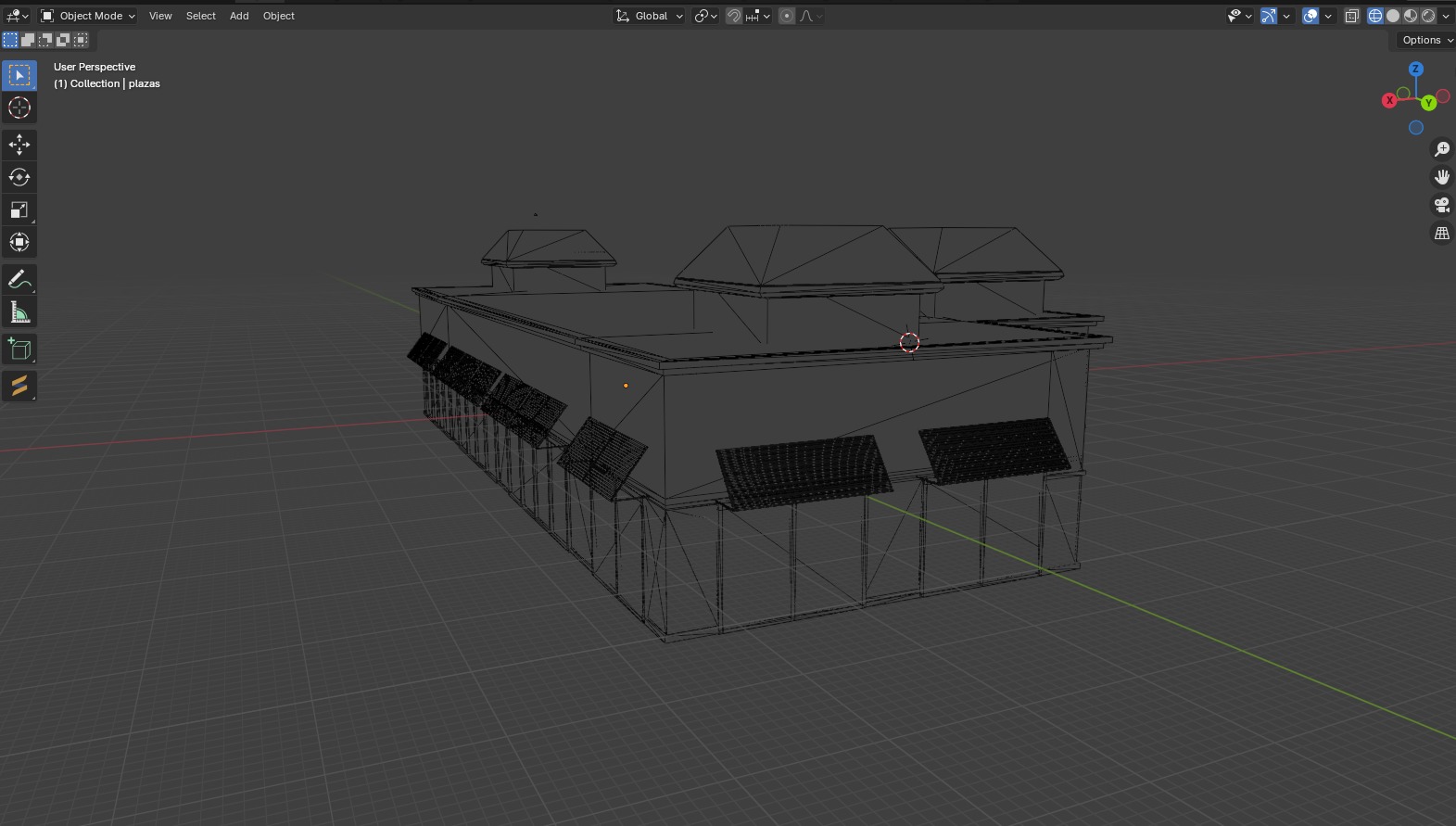 LowPoly Plaza 3D model_4