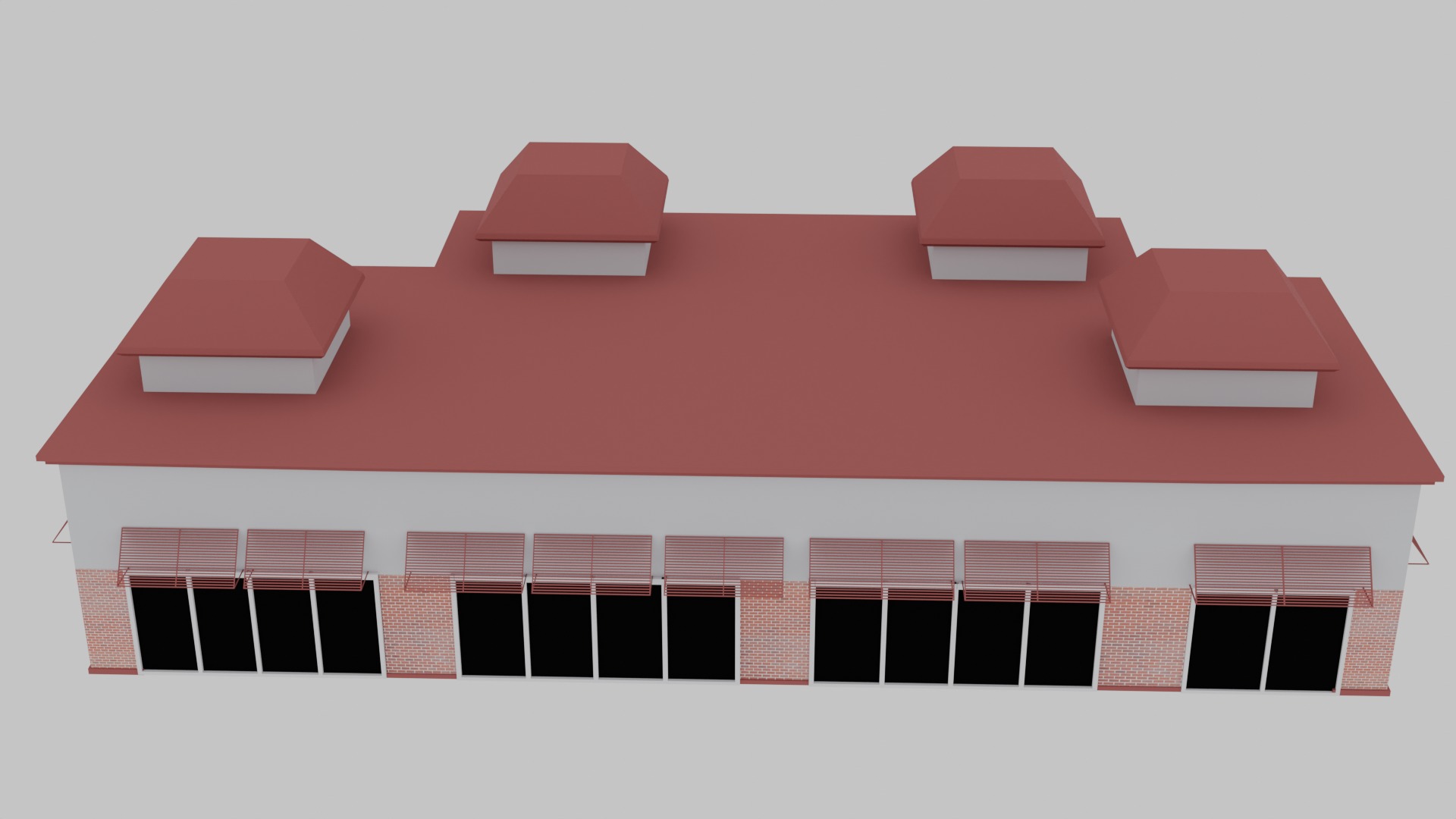 LowPoly Plaza 3D model_7