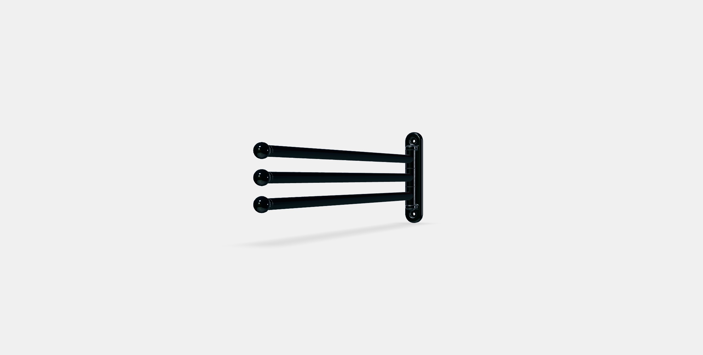 VOXNAN Towel holder 3 bars Low-poly 3D model_12