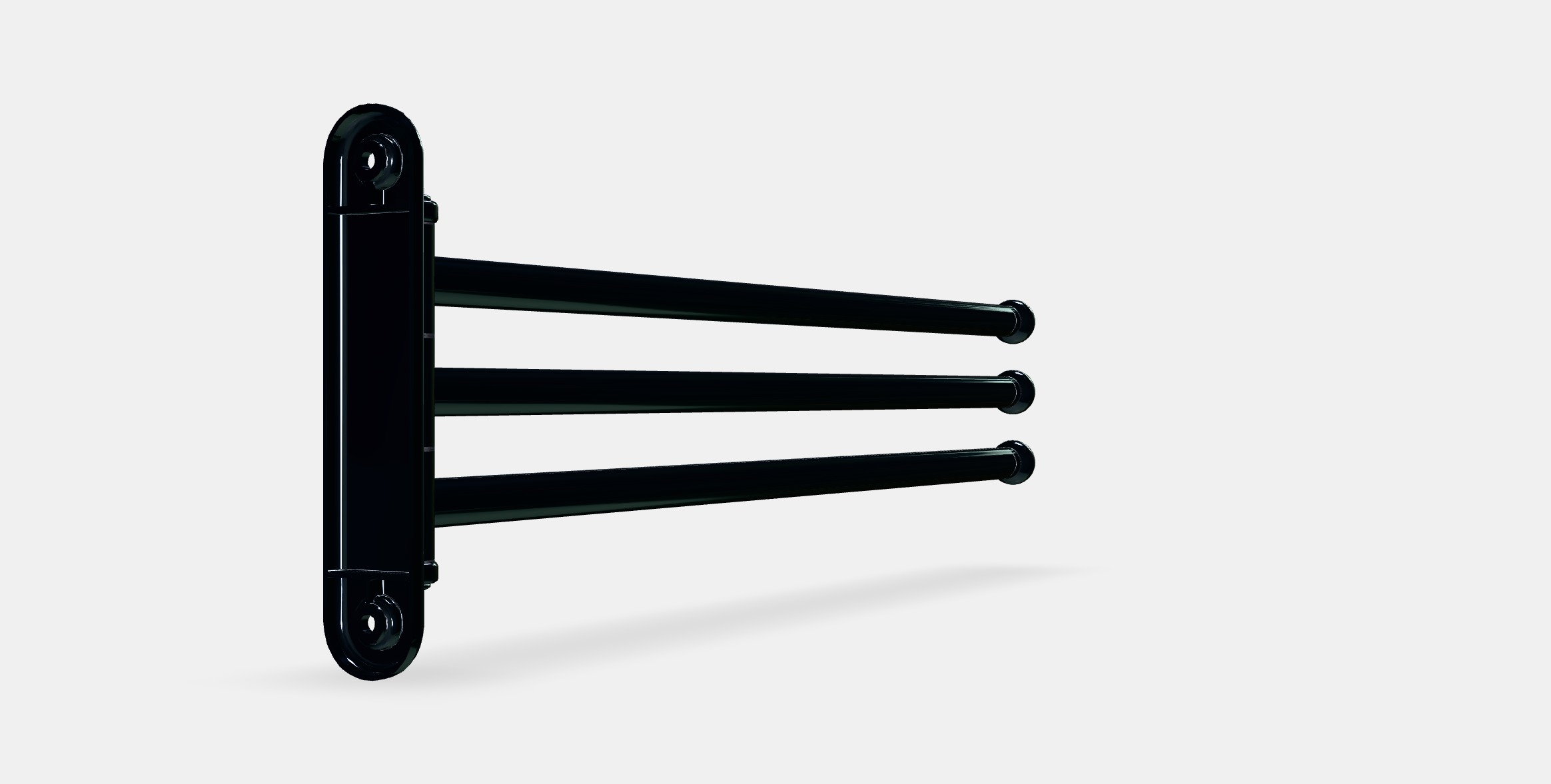 VOXNAN Towel holder 3 bars Low-poly 3D model_6