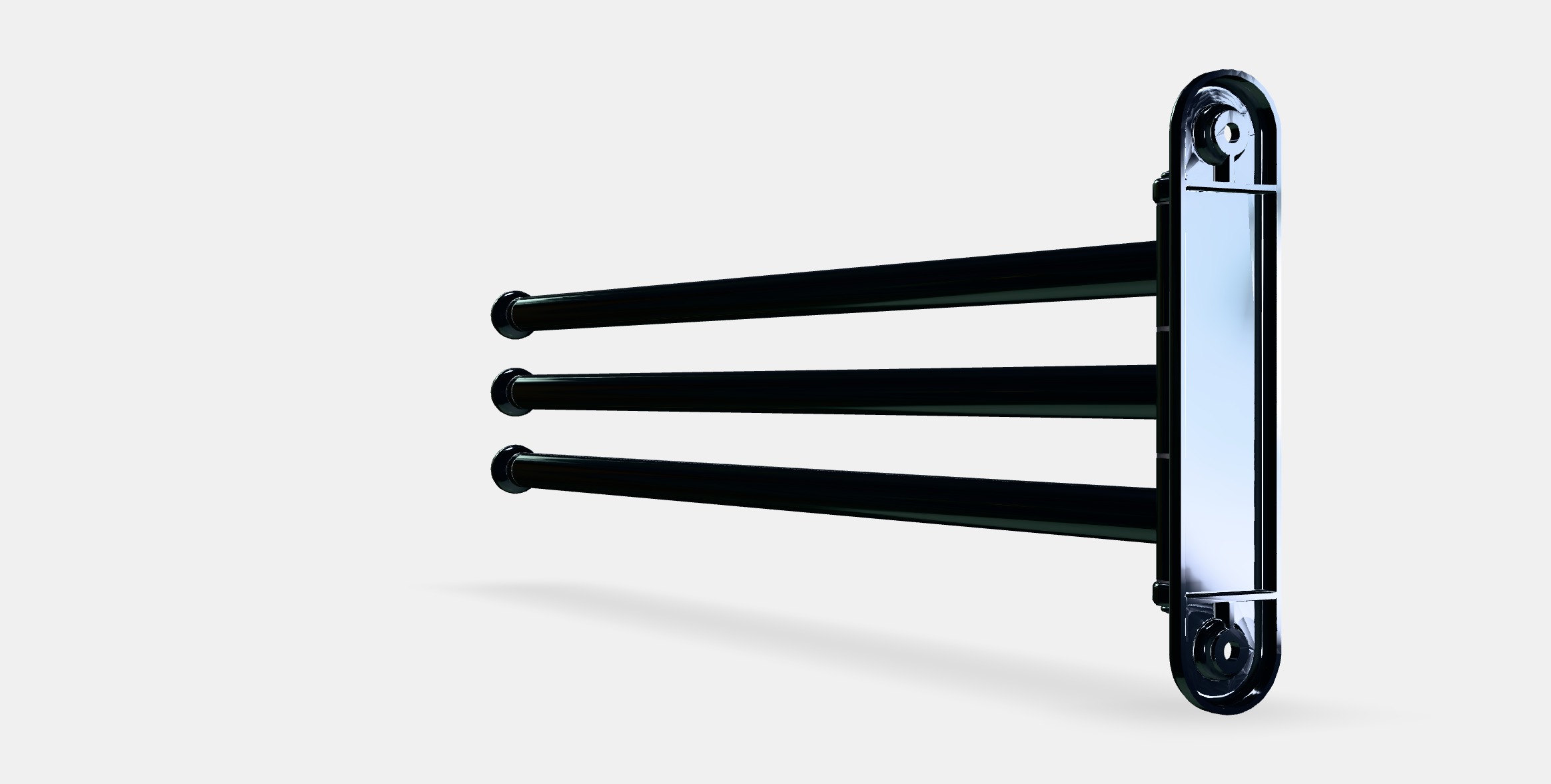 VOXNAN Towel holder 3 bars Low-poly 3D model_2