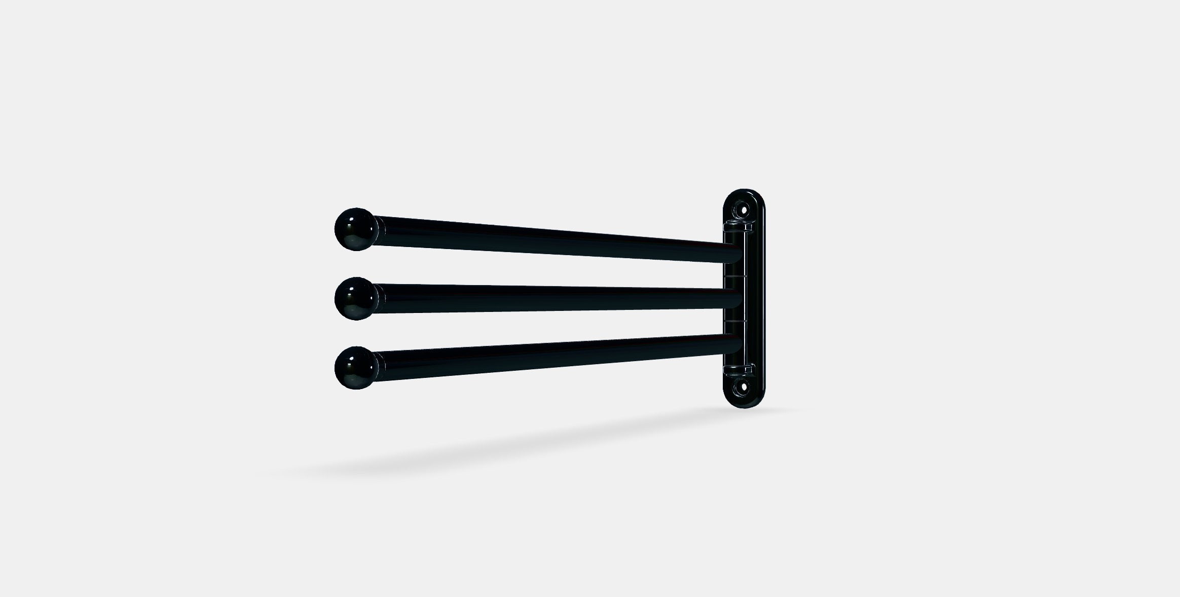 VOXNAN Towel holder 3 bars Low-poly 3D model_13