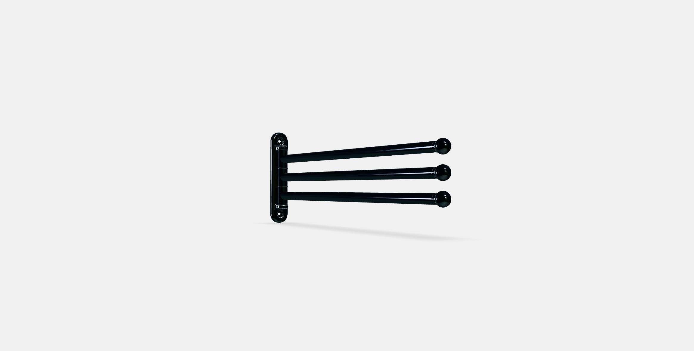 VOXNAN Towel holder 3 bars Low-poly 3D model_3