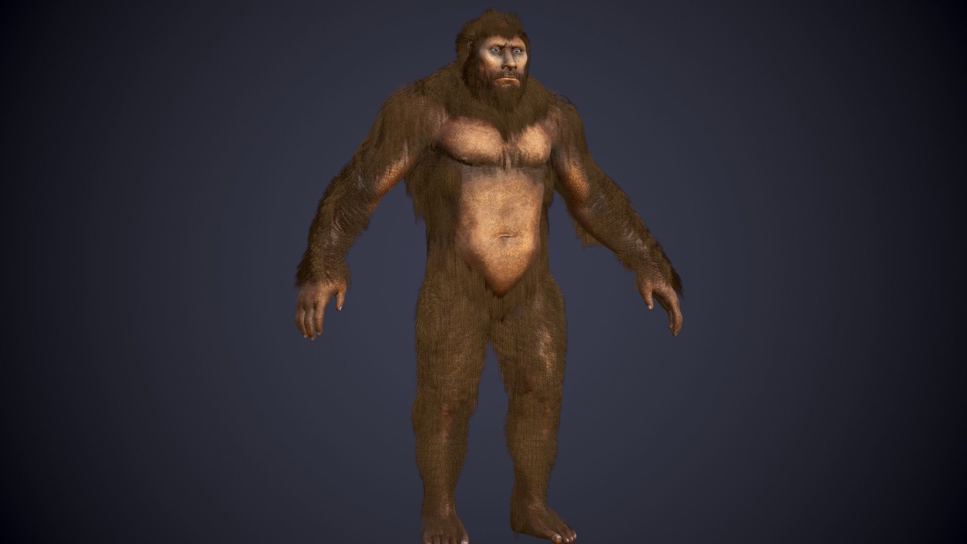 Ape Gorila king kong Low-poly 3D model_9