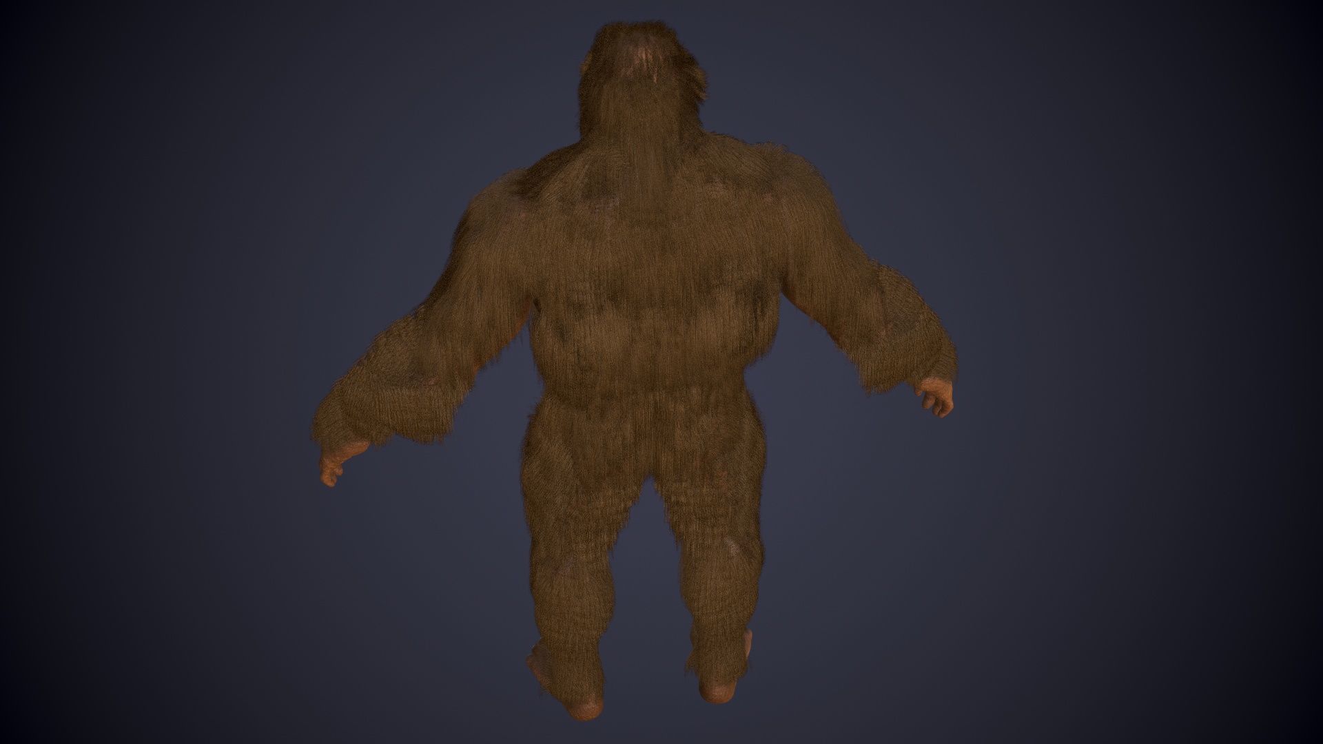 Ape Gorila king kong Low-poly 3D model_15