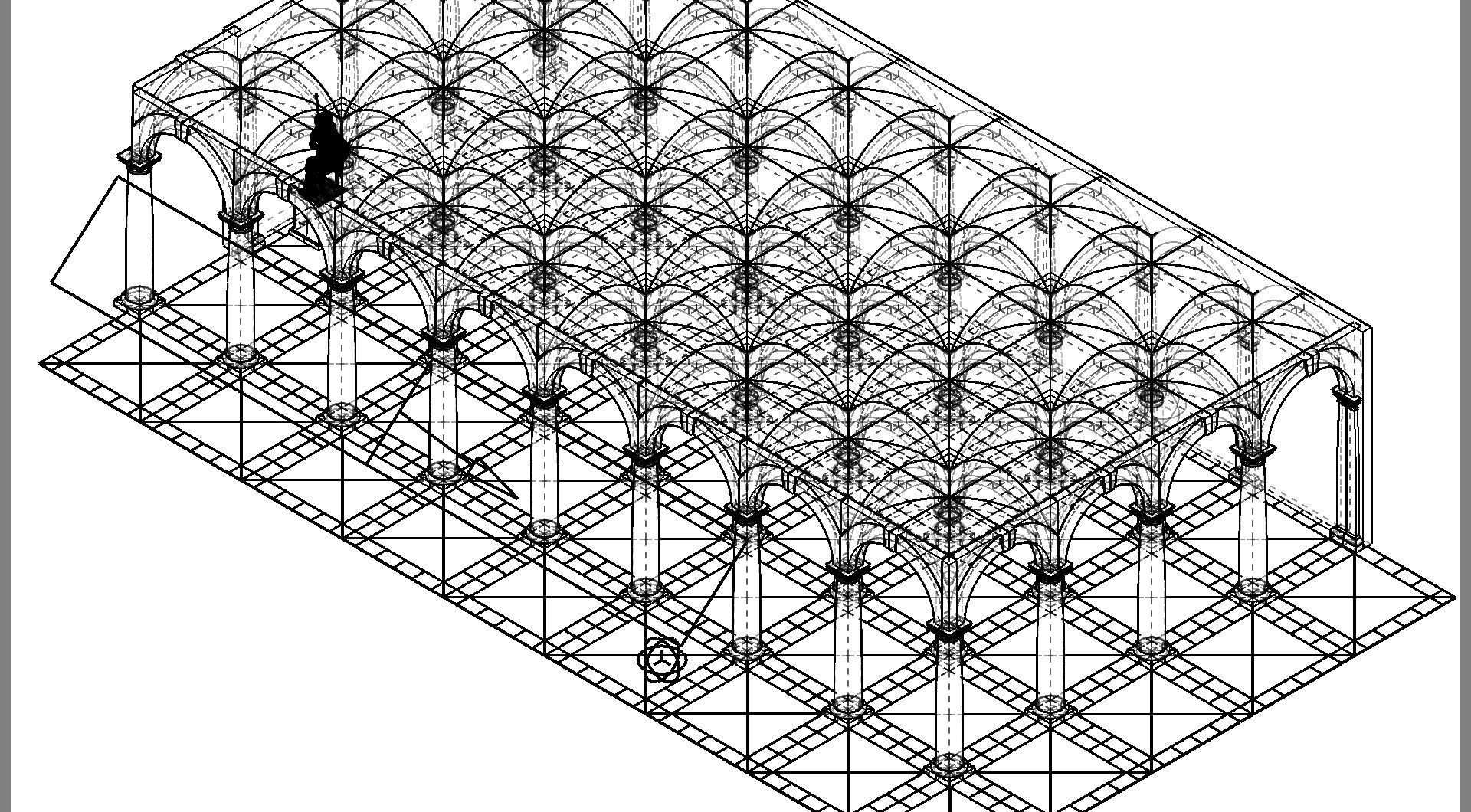 Arched Vaulted Gallery 3D model_7