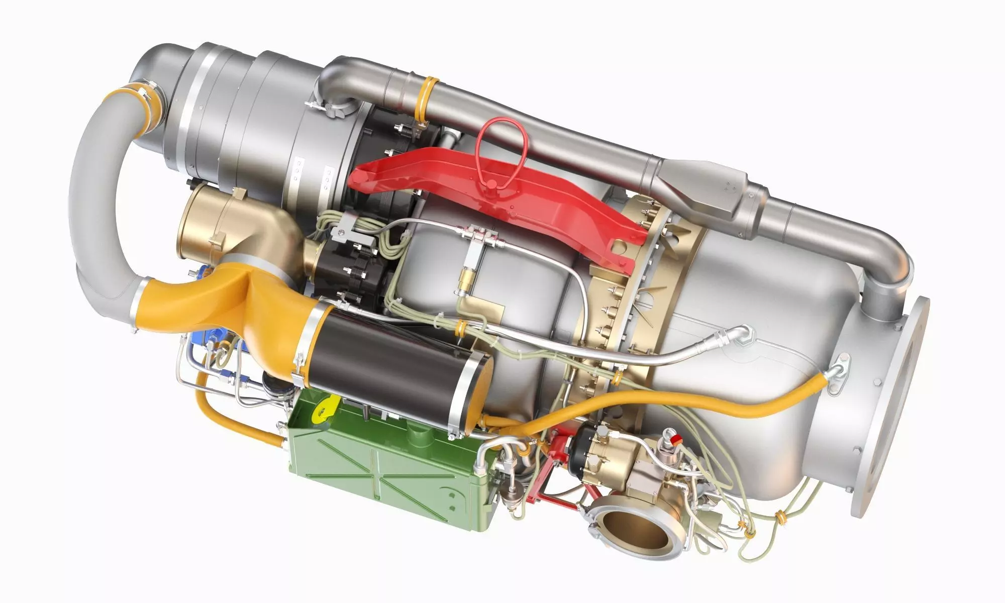 Gas Turbine Engine Garrett GTCP85-98D  3D model_13
