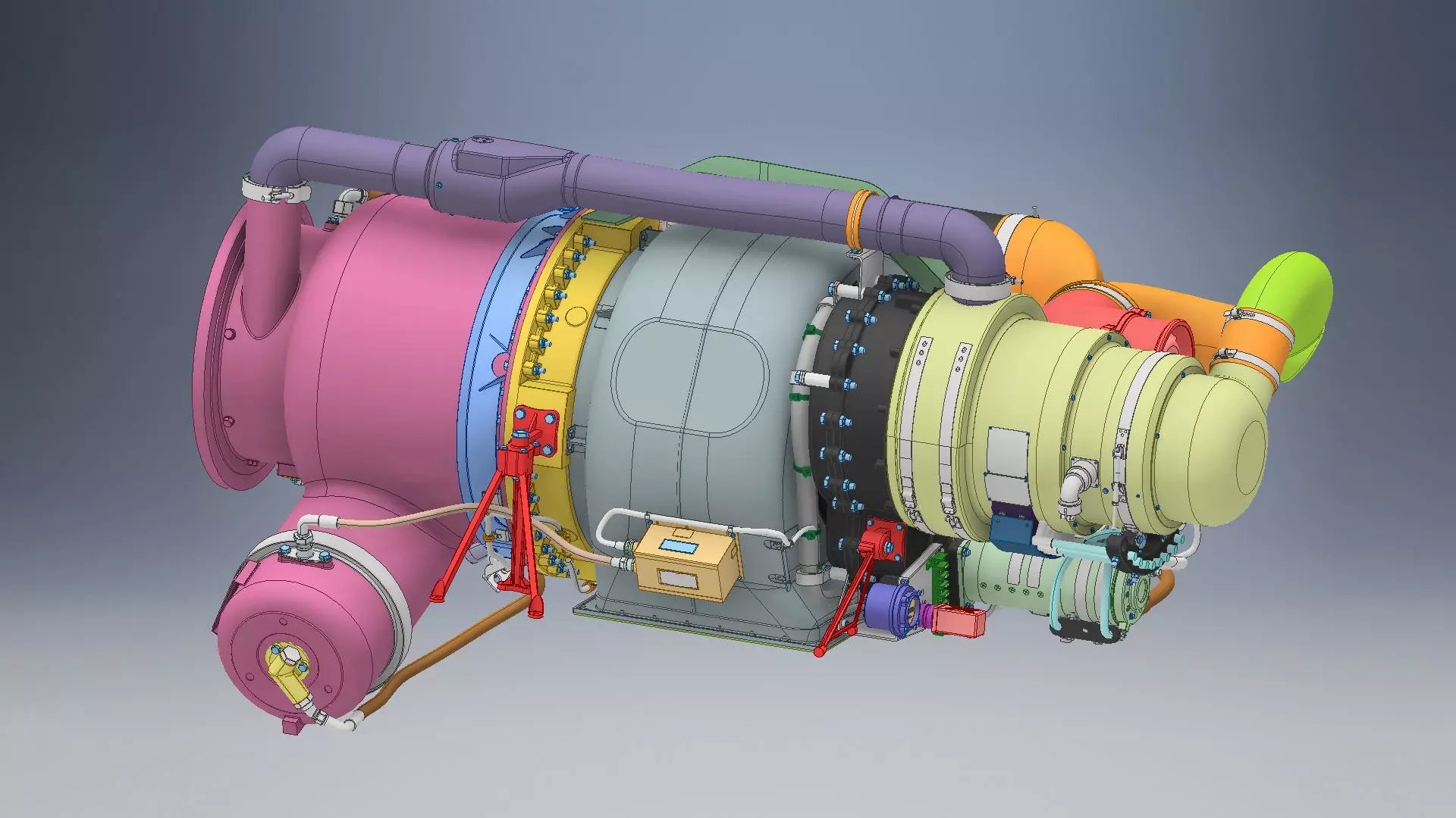 Gas Turbine Engine Garrett GTCP85-98D  3D model_24