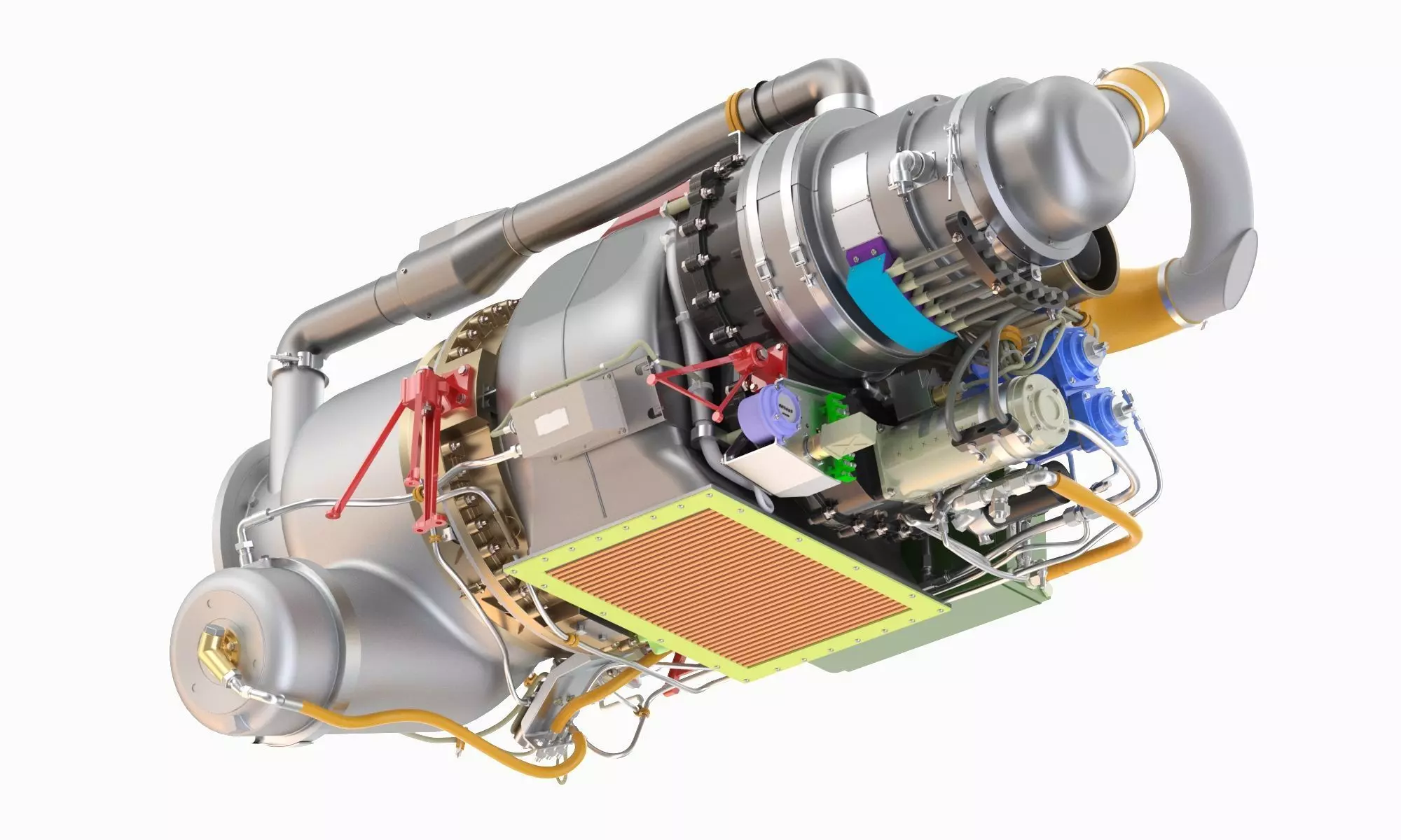 Gas Turbine Engine Garrett GTCP85-98D  3D model_9
