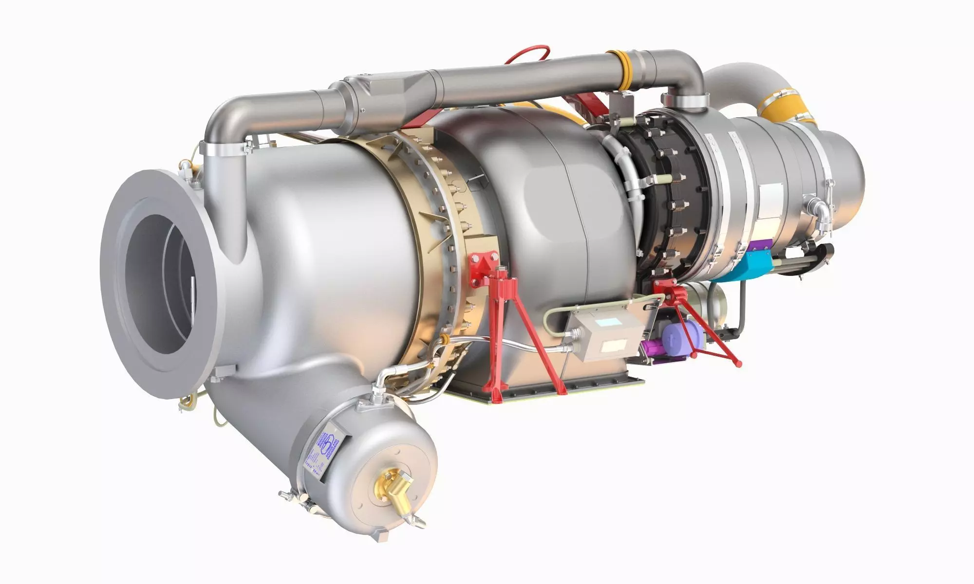 Gas Turbine Engine Garrett GTCP85-98D  3D model_4