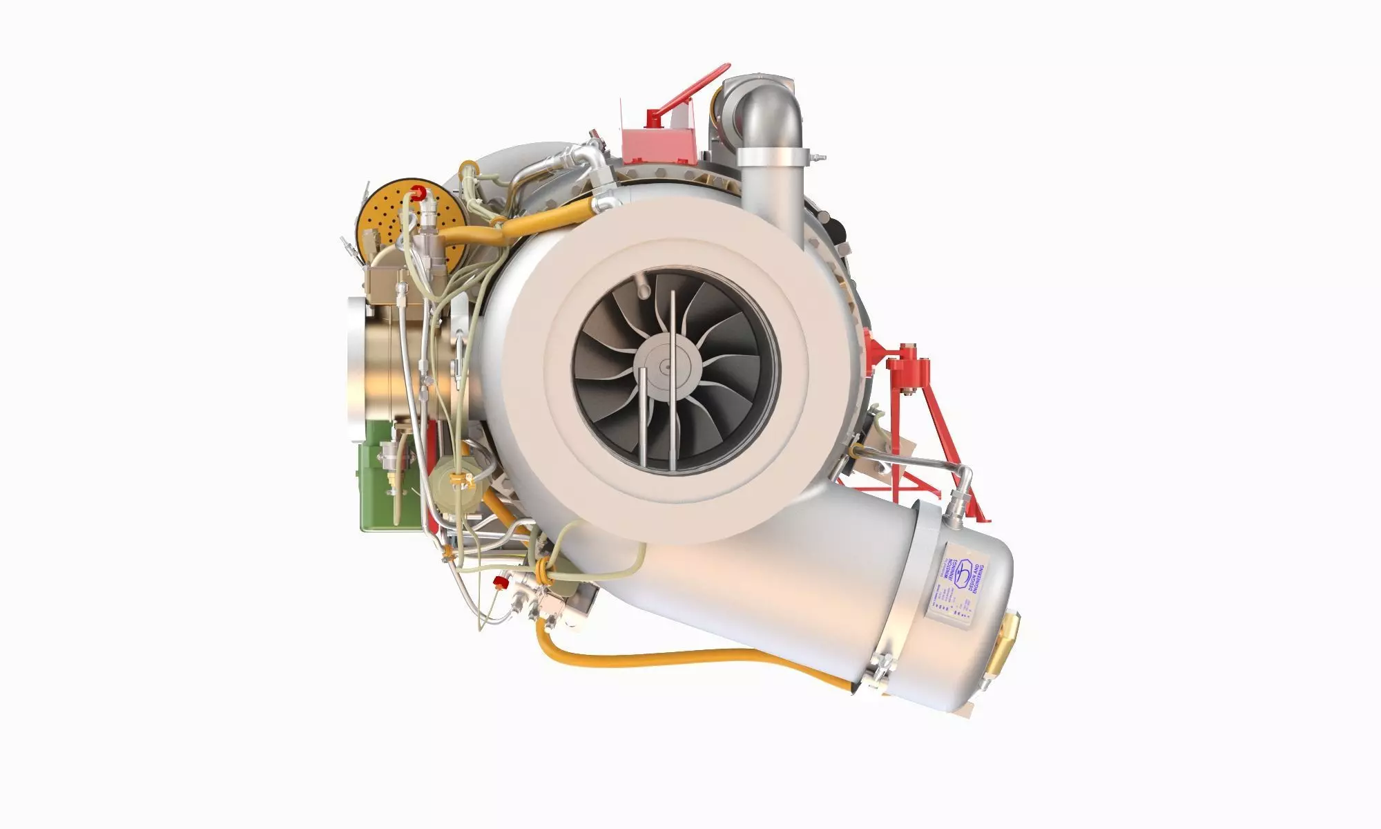 Gas Turbine Engine Garrett GTCP85-98D  3D model_14