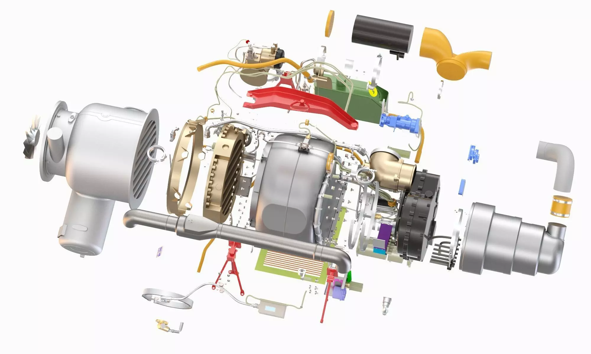 Gas Turbine Engine Garrett GTCP85-98D  3D model_17