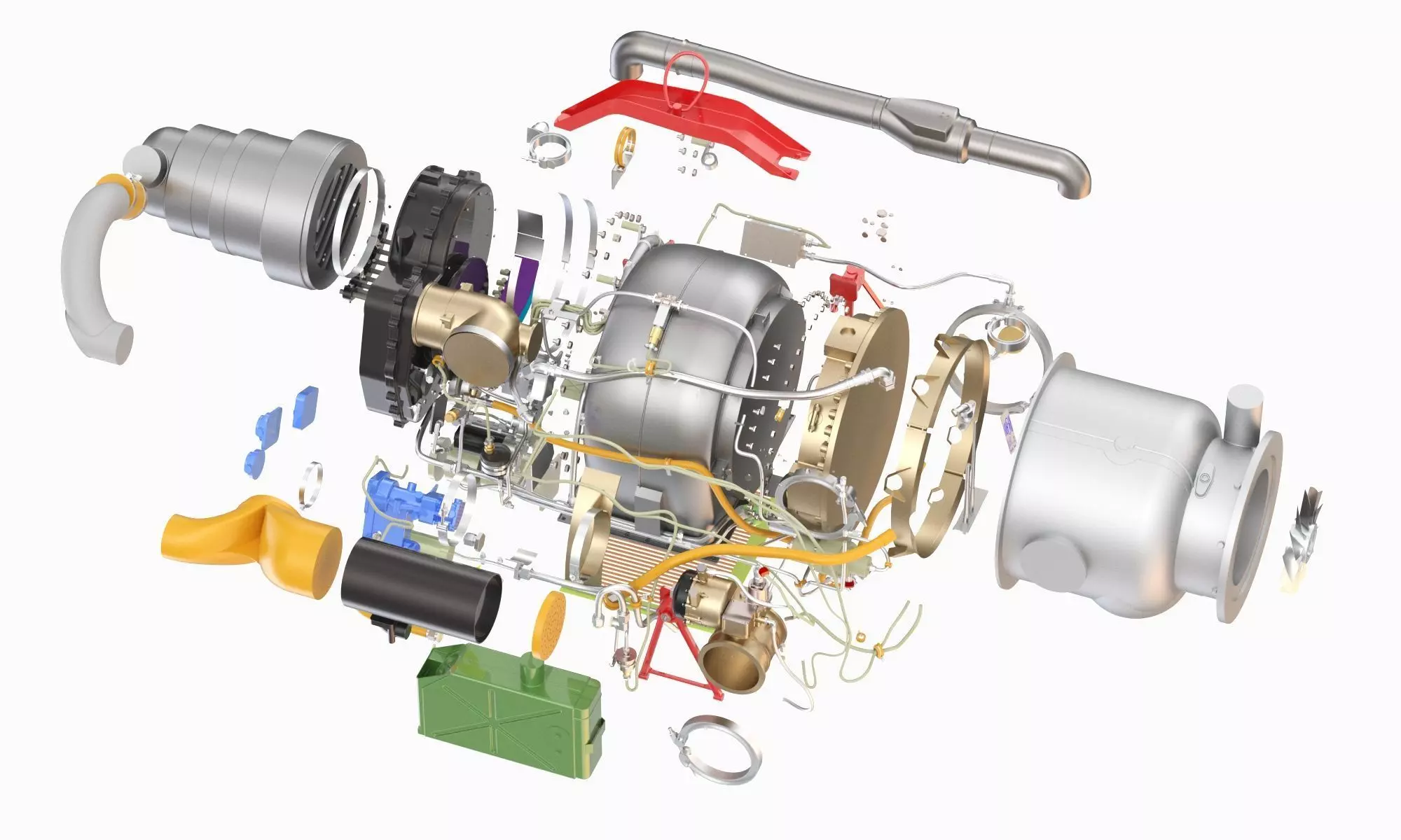 Gas Turbine Engine Garrett GTCP85-98D  3D model_16