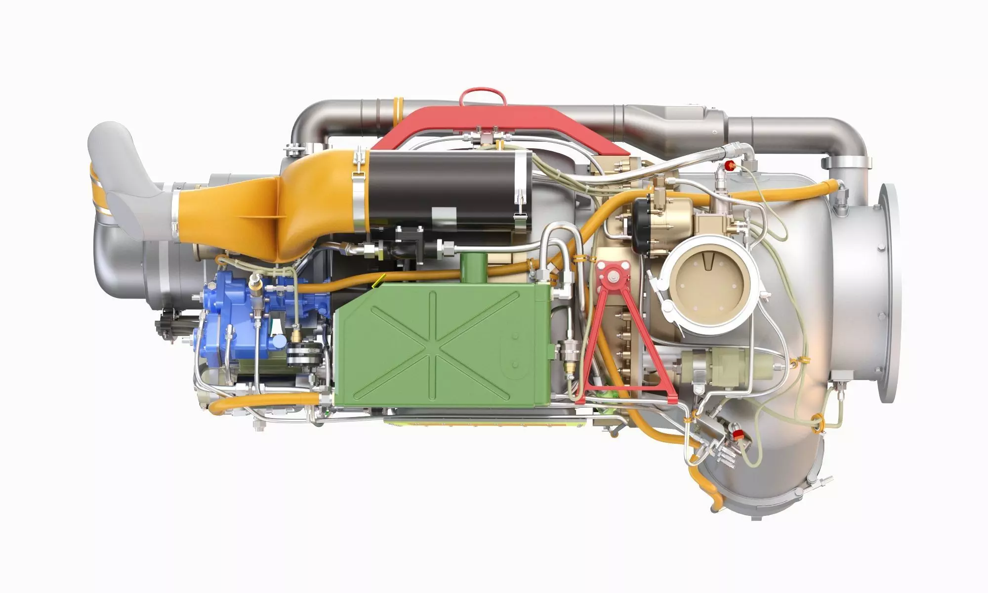 Gas Turbine Engine Garrett GTCP85-98D  3D model_12