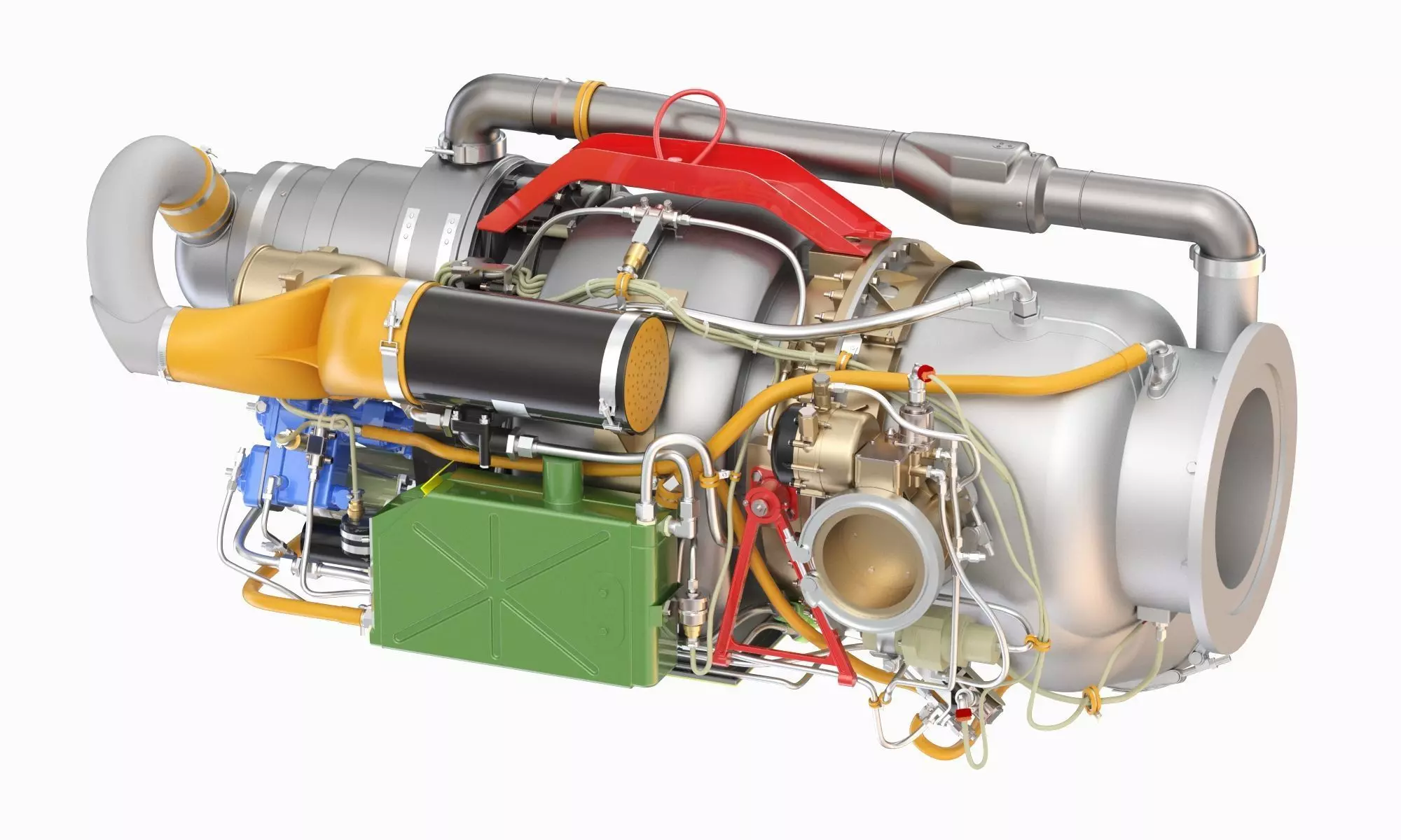 Gas Turbine Engine Garrett GTCP85-98D  3D model_2