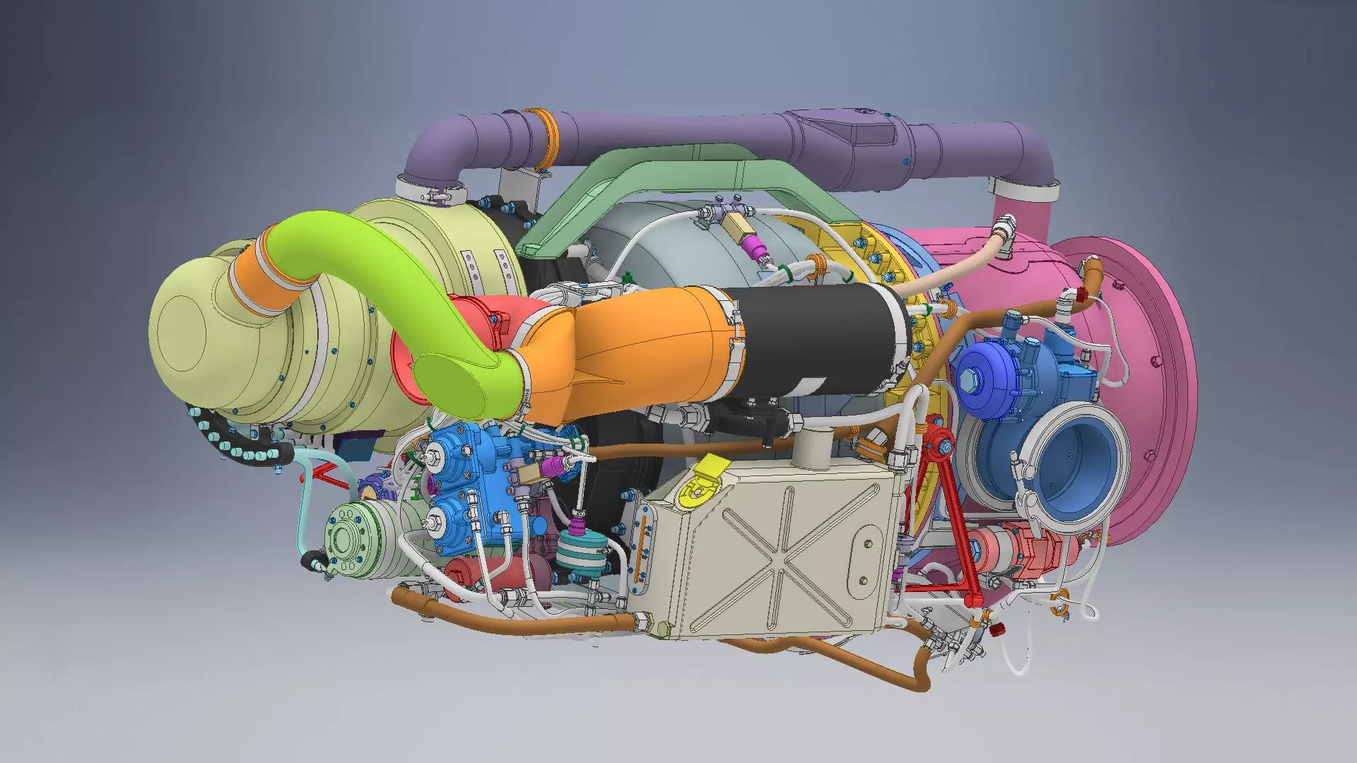 Gas Turbine Engine Garrett GTCP85-98D  3D model_23